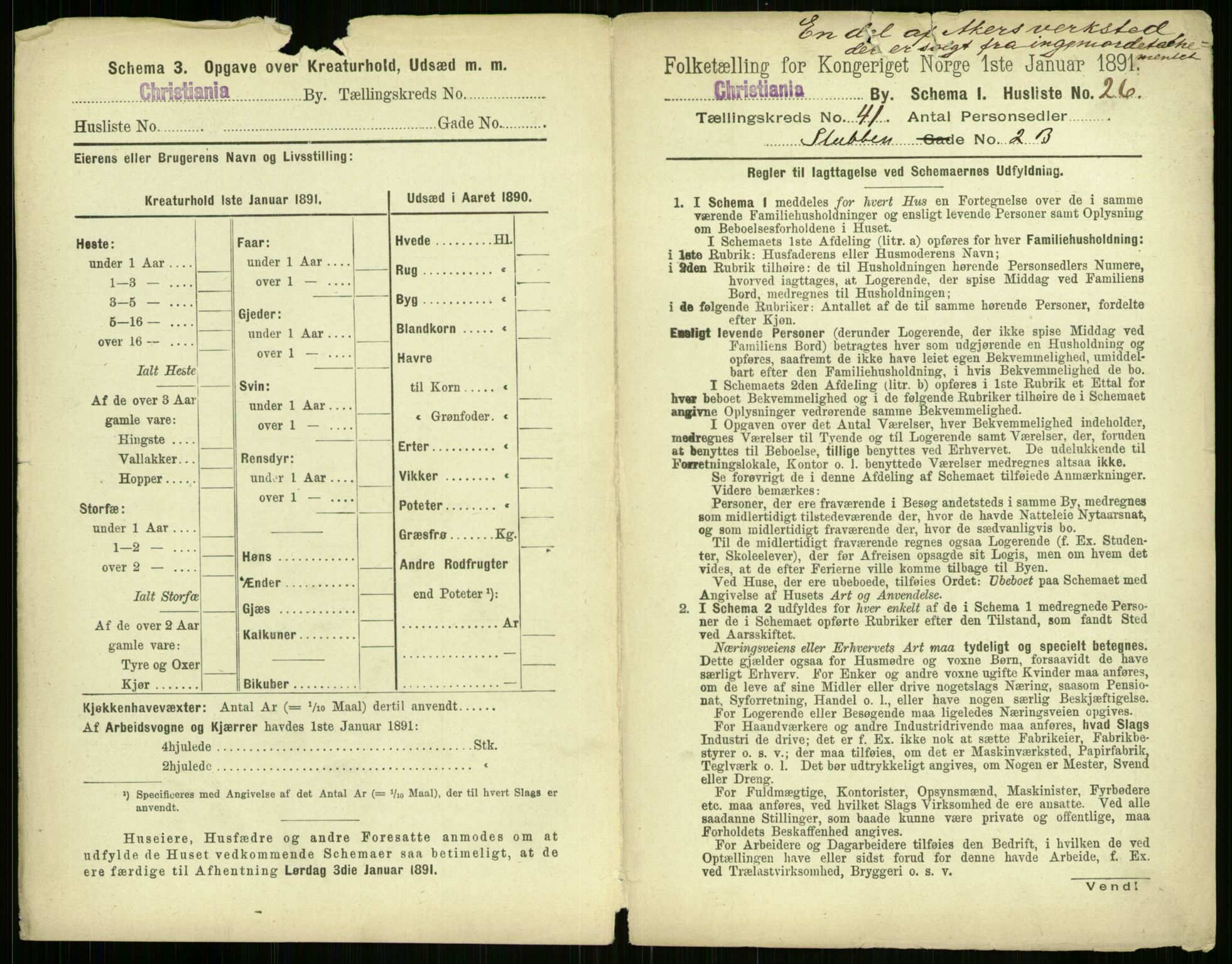 RA, 1891 census for 0301 Kristiania, 1891, p. 23723