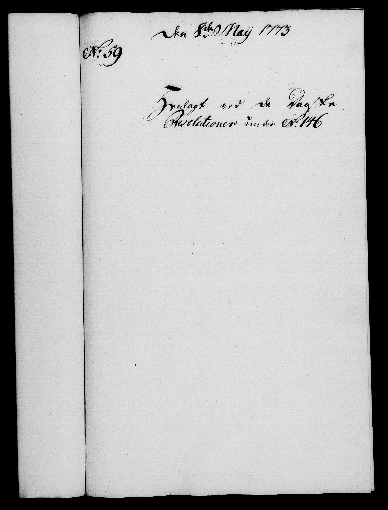 Rentekammeret, Kammerkanselliet, AV/RA-EA-3111/G/Gf/Gfa/L0055: Norsk relasjons- og resolusjonsprotokoll (merket RK 52.55), 1773, p. 226