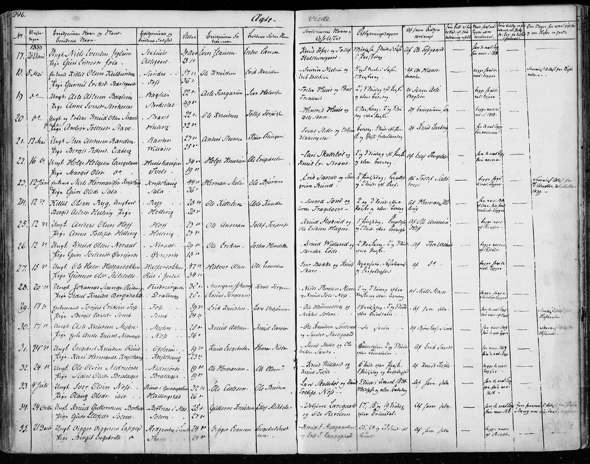 Ål kirkebøker, SAKO/A-249/F/Fa/L0005: Parish register (official) no. I 5, 1825-1848, p. 296