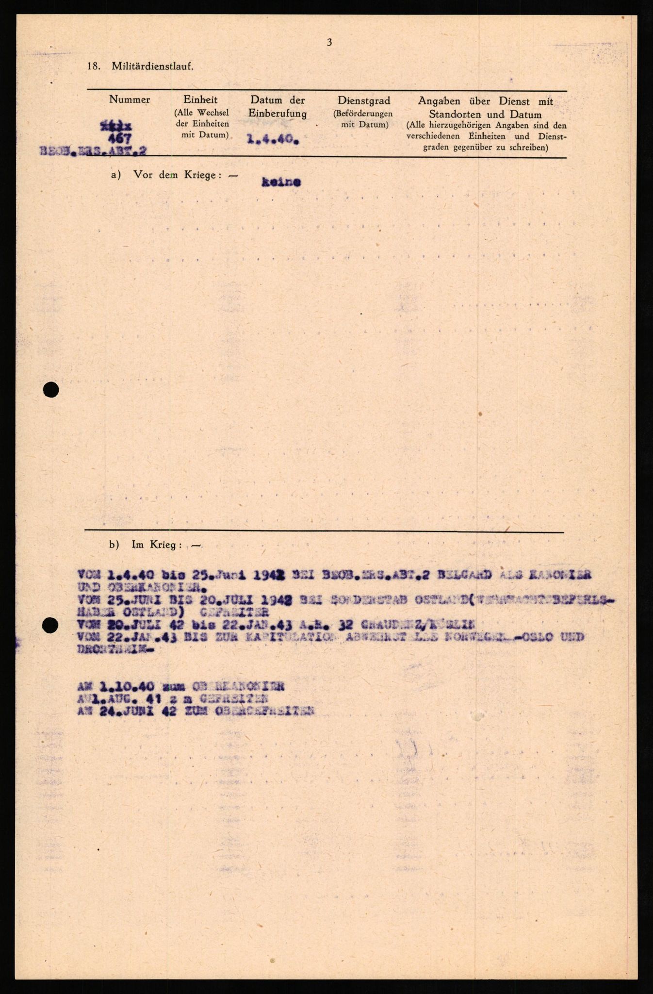 Forsvaret, Forsvarets overkommando II, AV/RA-RAFA-3915/D/Db/L0027: CI Questionaires. Tyske okkupasjonsstyrker i Norge. Tyskere., 1945-1946, p. 297