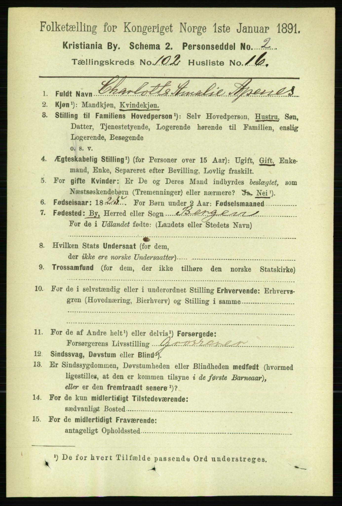 RA, 1891 census for 0301 Kristiania, 1891, p. 50936