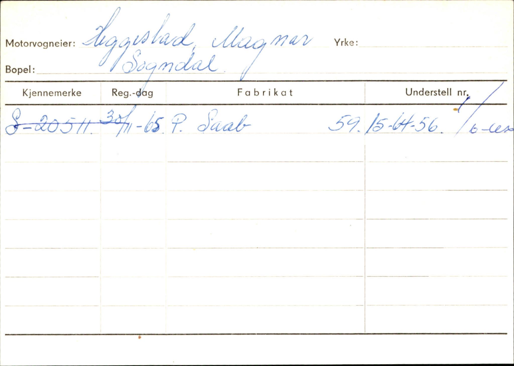 Statens vegvesen, Sogn og Fjordane vegkontor, AV/SAB-A-5301/4/F/L0124: Eigarregister Sogndal A-U, 1945-1975, p. 861