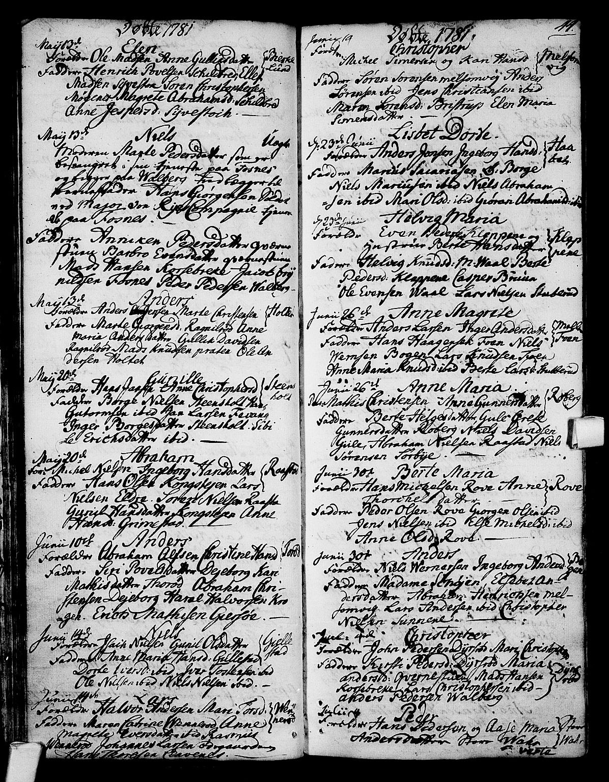 Stokke kirkebøker, SAKO/A-320/F/Fa/L0003: Parish register (official) no. I 3, 1771-1803, p. 44