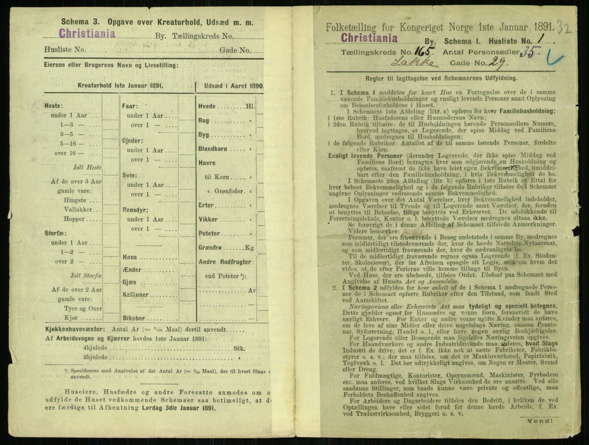 RA, 1891 census for 0301 Kristiania, 1891, p. 95263