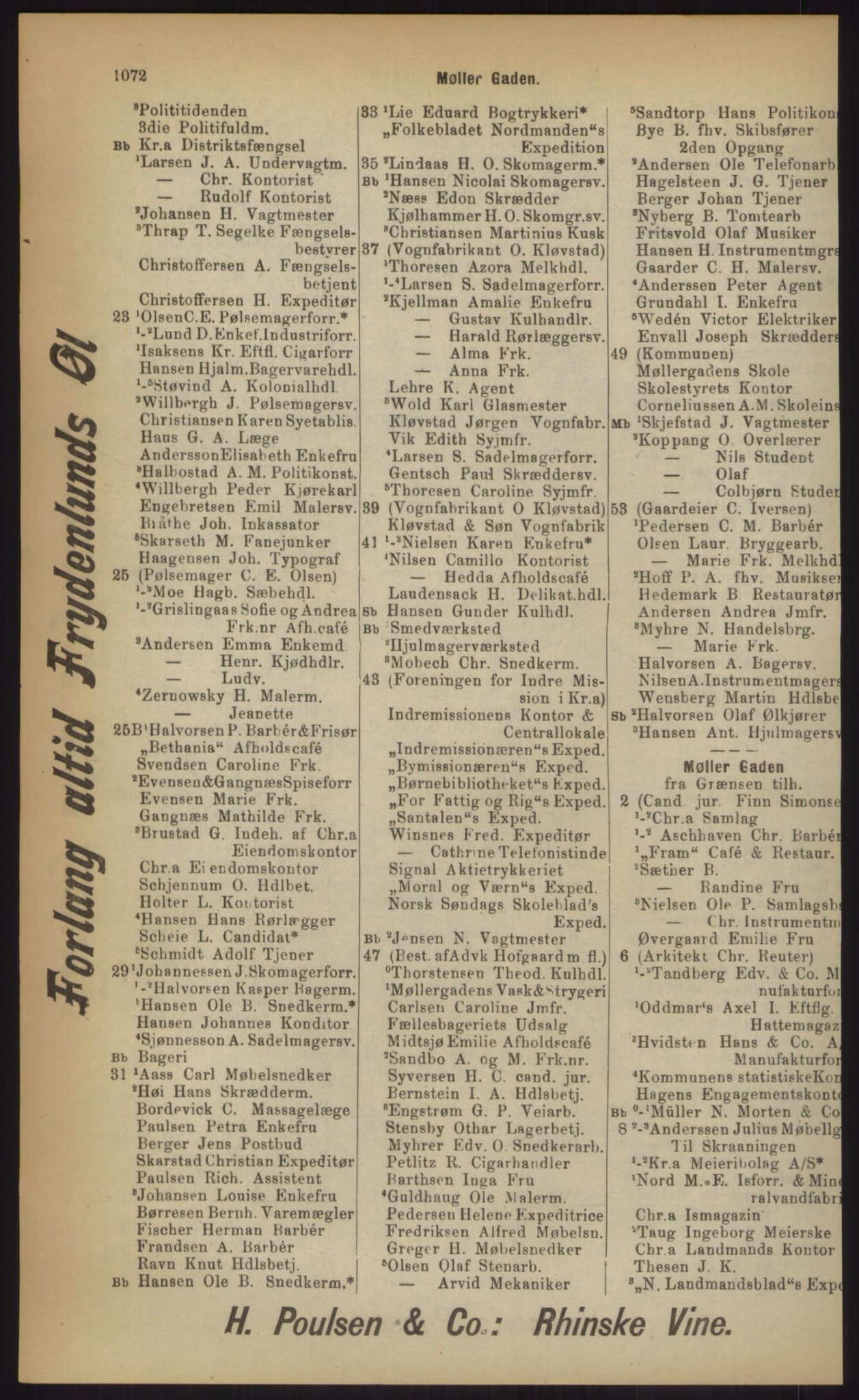 Kristiania/Oslo adressebok, PUBL/-, 1903, p. 1072