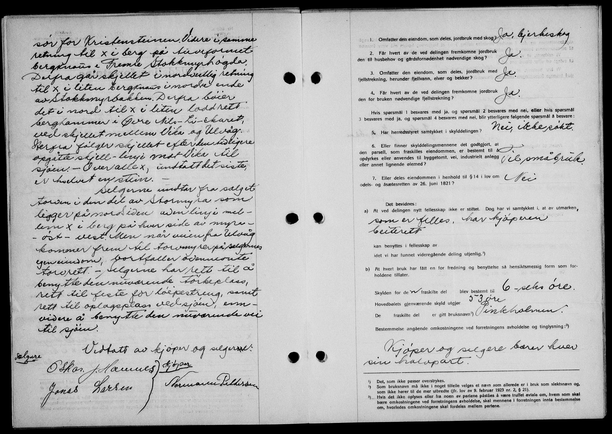 Lofoten sorenskriveri, SAT/A-0017/1/2/2C/L0008a: Mortgage book no. 8a, 1940-1941, Diary no: : 771/1941