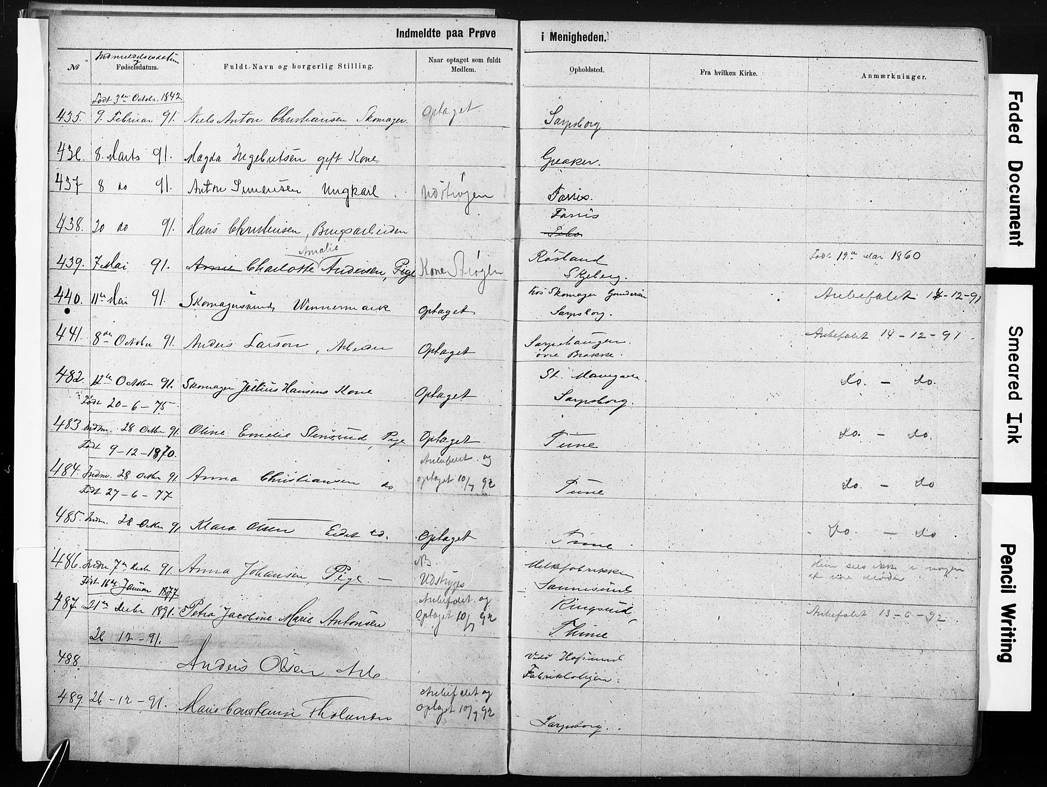 Sarpsborg metodistkirke, AV/SAO-PAO-0233/A/L0003: Dissenter register no. 3, 1856-1893