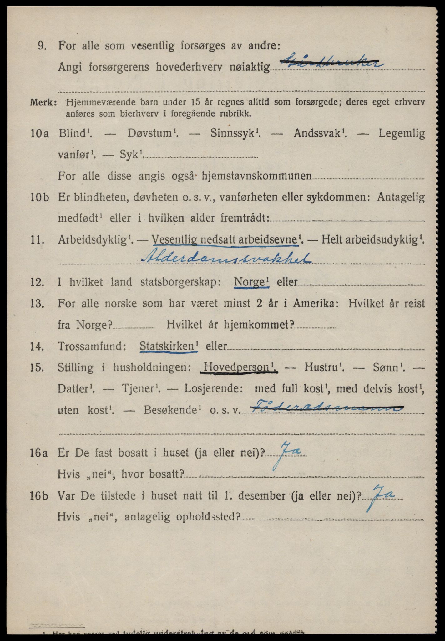 SAT, 1920 census for Vestnes, 1920, p. 3718