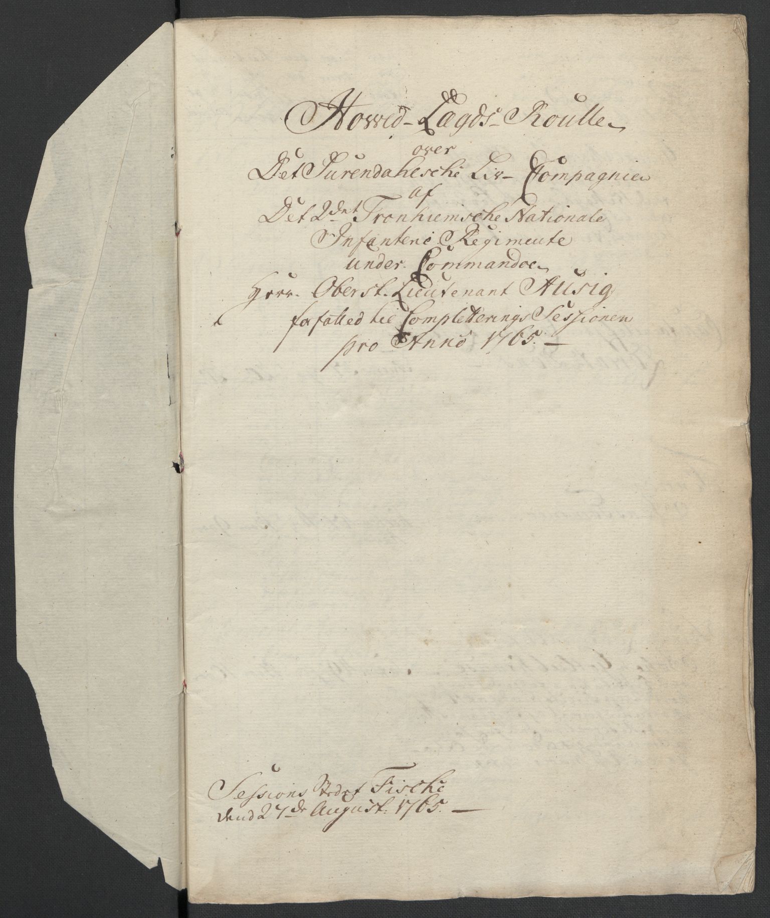 Kommanderende general (KG I) med Det norske krigsdirektorium, RA/EA-5419/E/Ea/L0513: 2. Trondheimske regiment, 1765-1767, p. 286