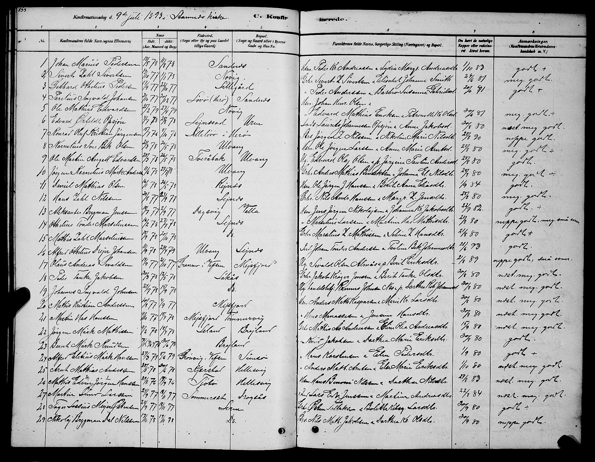 Ministerialprotokoller, klokkerbøker og fødselsregistre - Nordland, AV/SAT-A-1459/831/L0477: Parish register (copy) no. 831C04, 1878-1897, p. 133