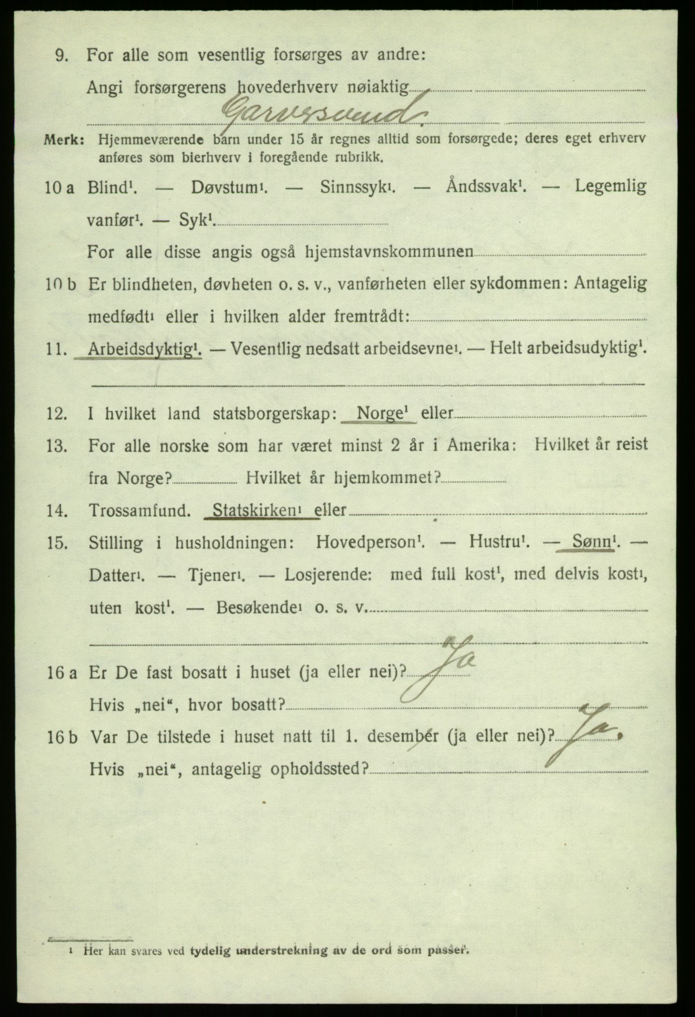 SAB, 1920 census for Åsane, 1920, p. 5606