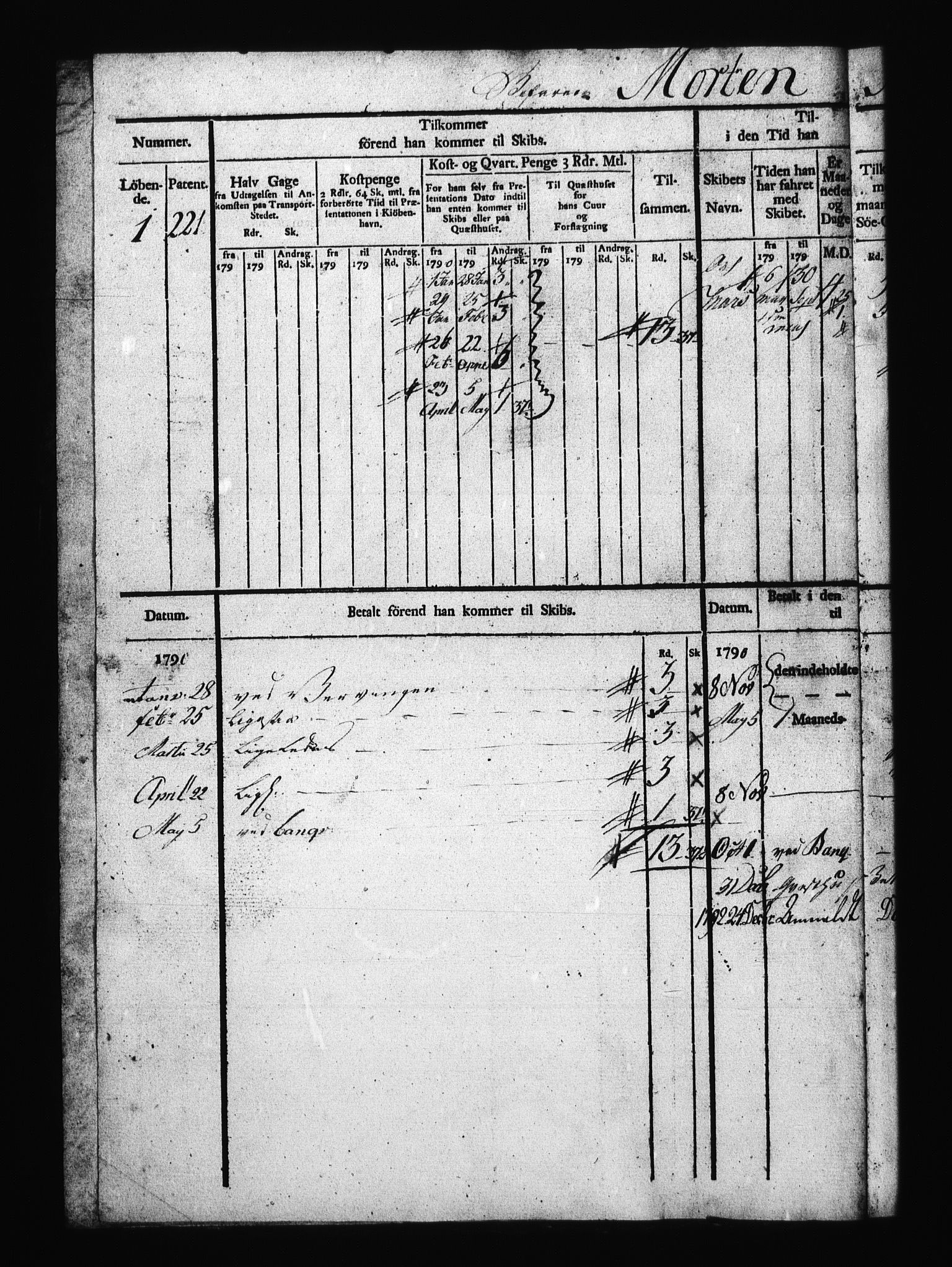 Sjøetaten, AV/RA-EA-3110/F/L0216: Bergen distrikt, bind 1, 1790