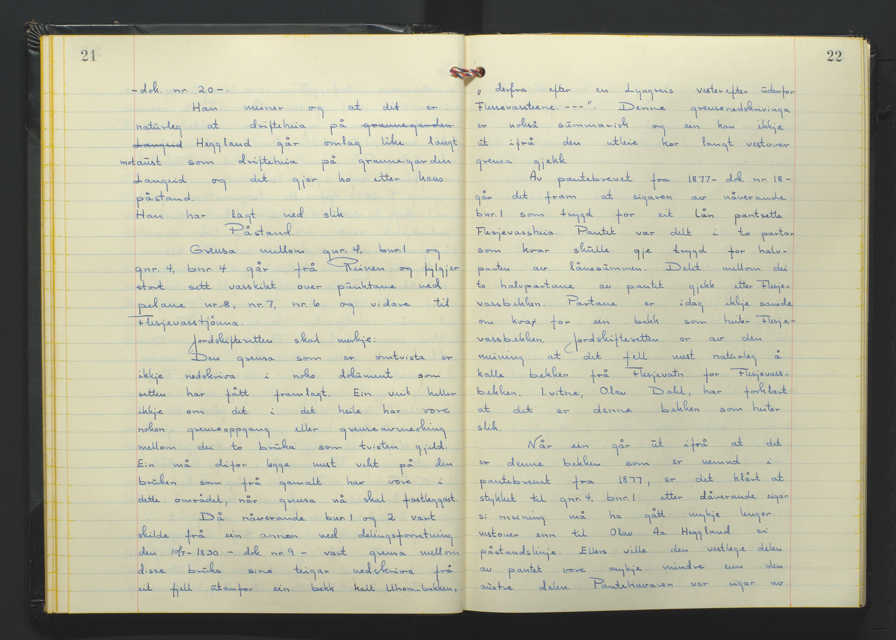 Setesdal jordskifterett, AV/SAK-1541-0008/F/Fa/Faa/L0012: Jordskifteprotokoll med gårdsregister, Setesdal domssokn nr 27 (II), 1970-1971