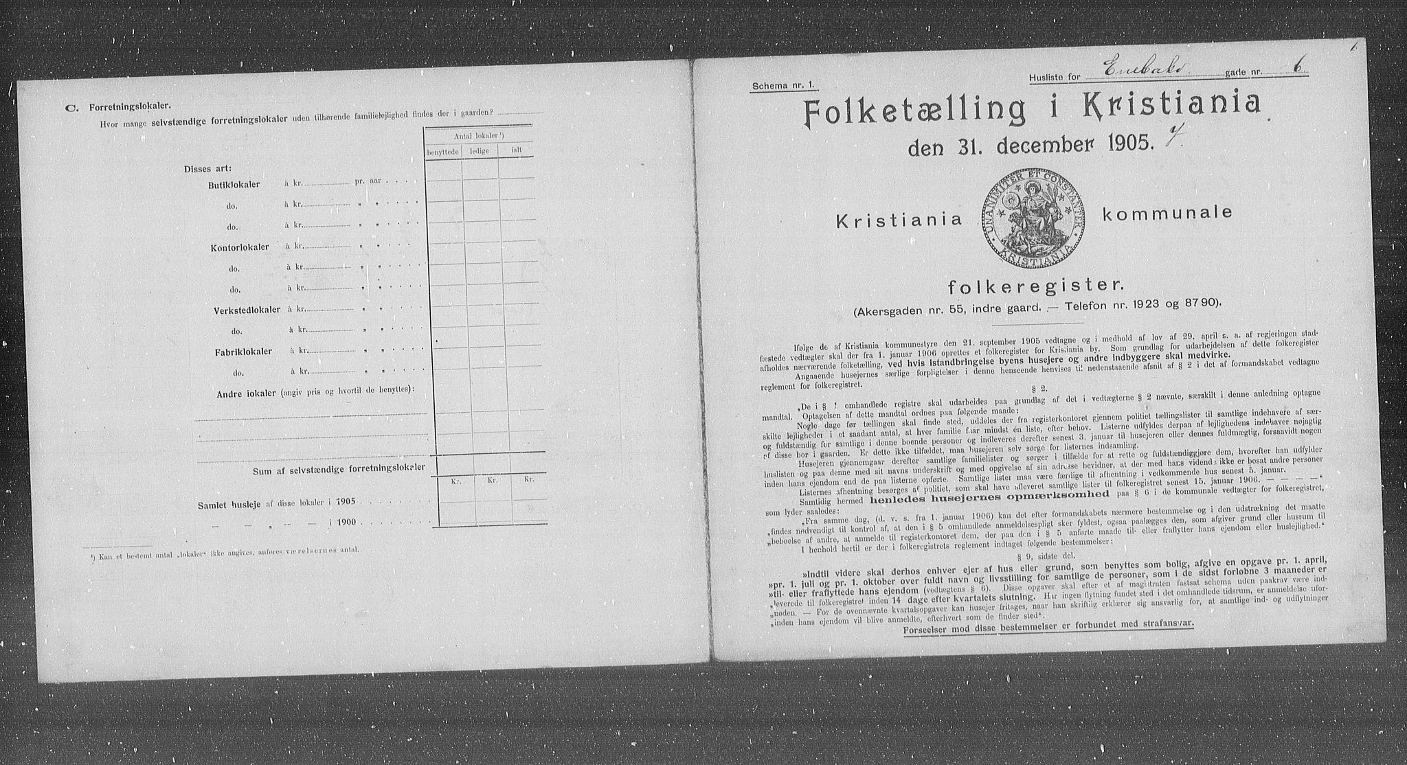 OBA, Municipal Census 1905 for Kristiania, 1905, p. 10577