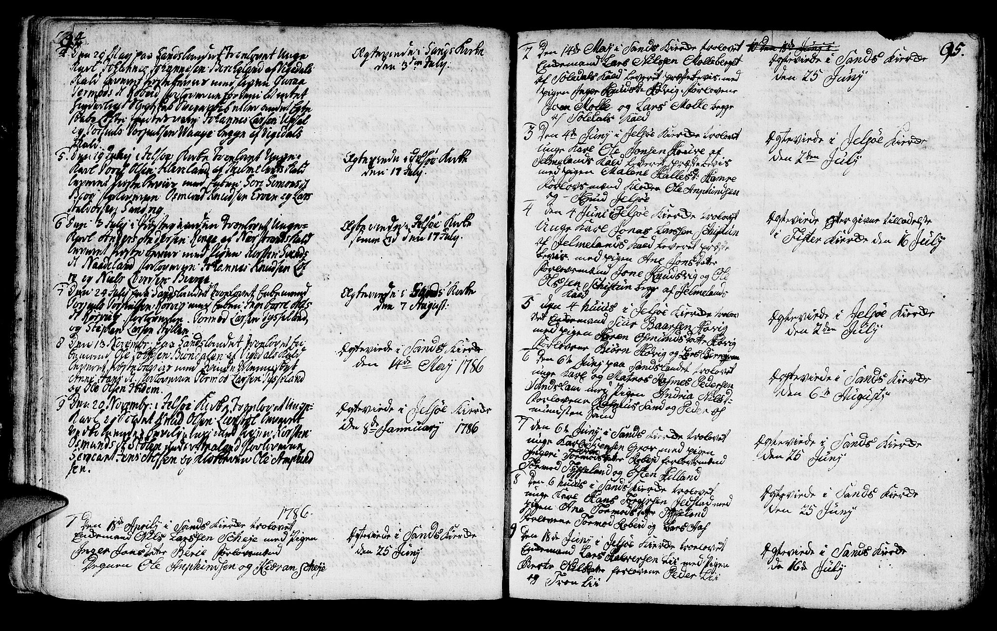 Jelsa sokneprestkontor, SAST/A-101842/01/IV: Parish register (official) no. A 3, 1768-1796, p. 94-95