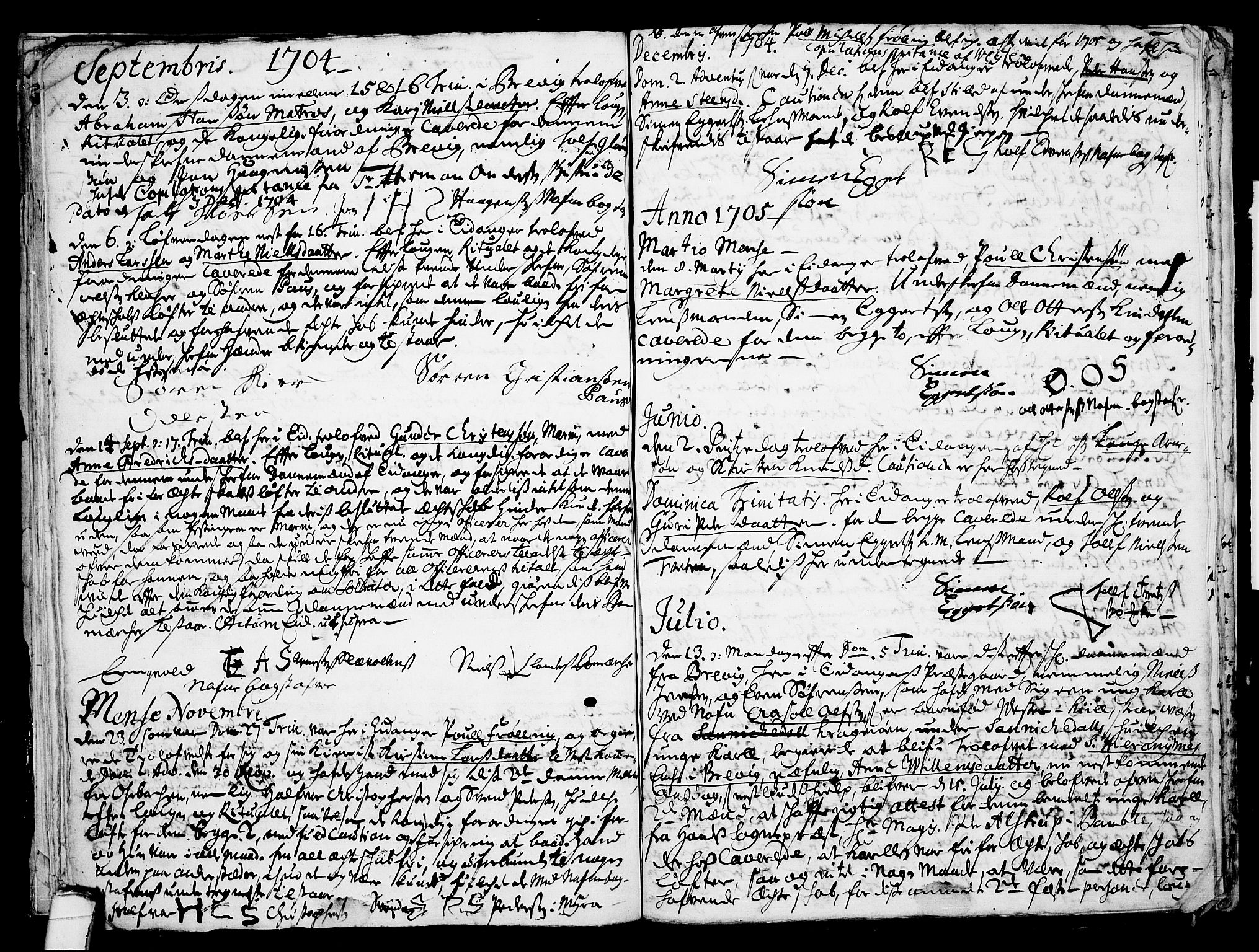 Eidanger kirkebøker, SAKO/A-261/F/Fa/L0001: Parish register (official) no. 1, 1695-1717, p. 23
