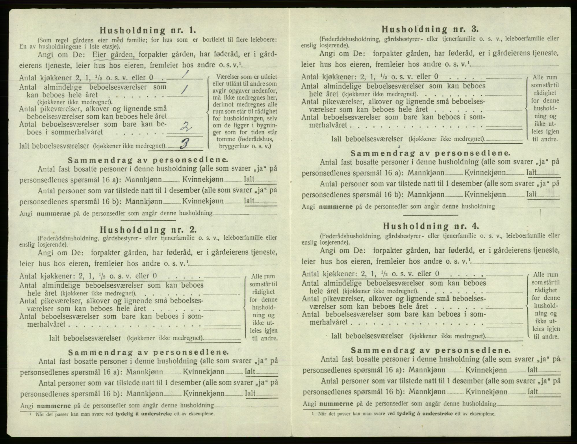 SAB, 1920 census for Os, 1920, p. 420