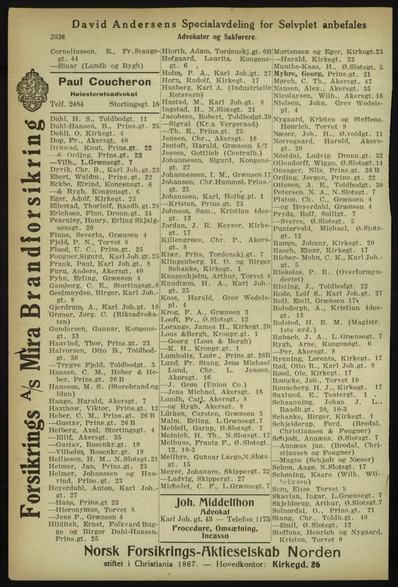 Kristiania/Oslo adressebok, PUBL/-, 1918, p. 2191