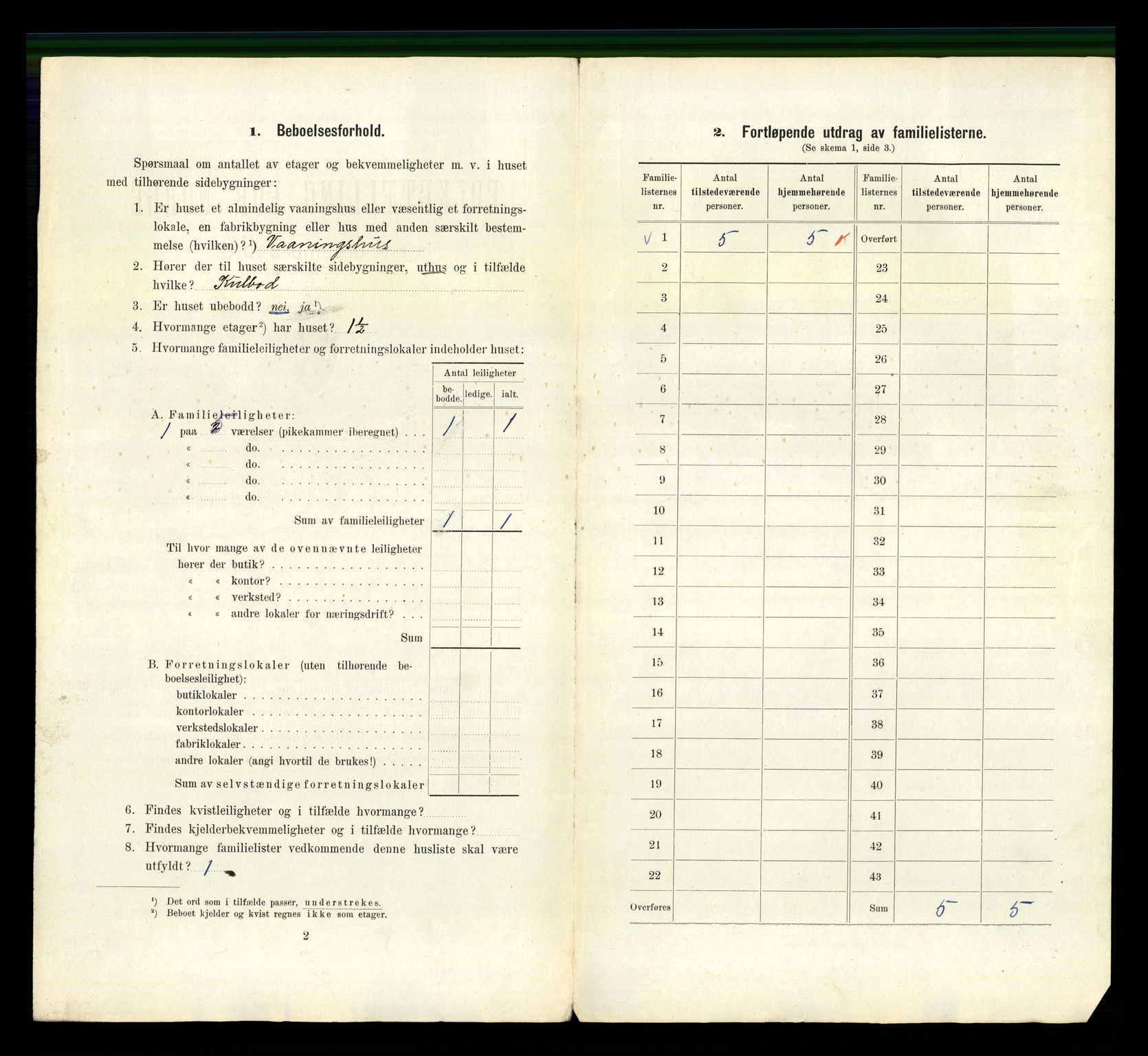 RA, 1910 census for Brevik, 1910, p. 1207