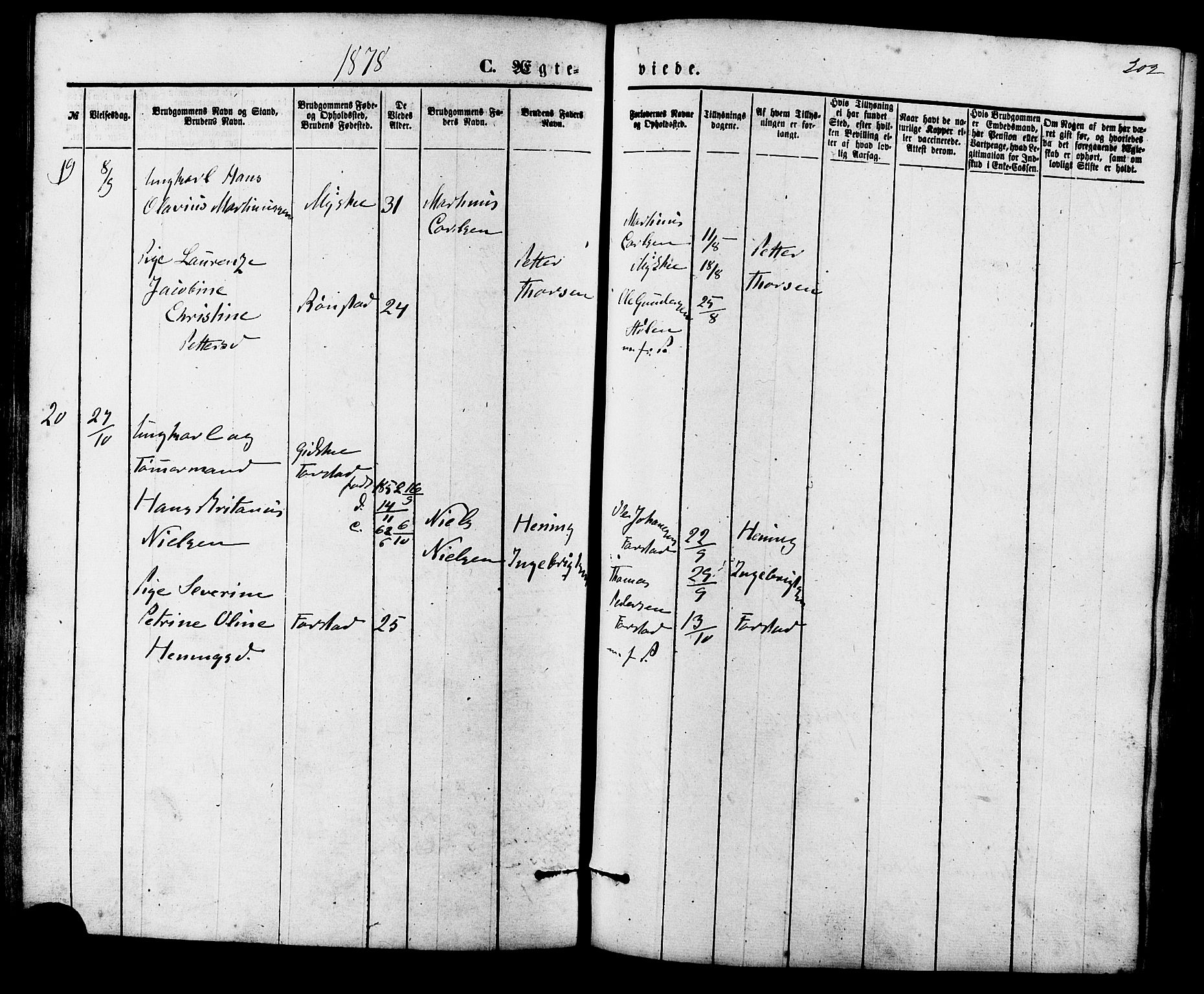 Ministerialprotokoller, klokkerbøker og fødselsregistre - Møre og Romsdal, AV/SAT-A-1454/536/L0500: Parish register (official) no. 536A09, 1876-1889, p. 202