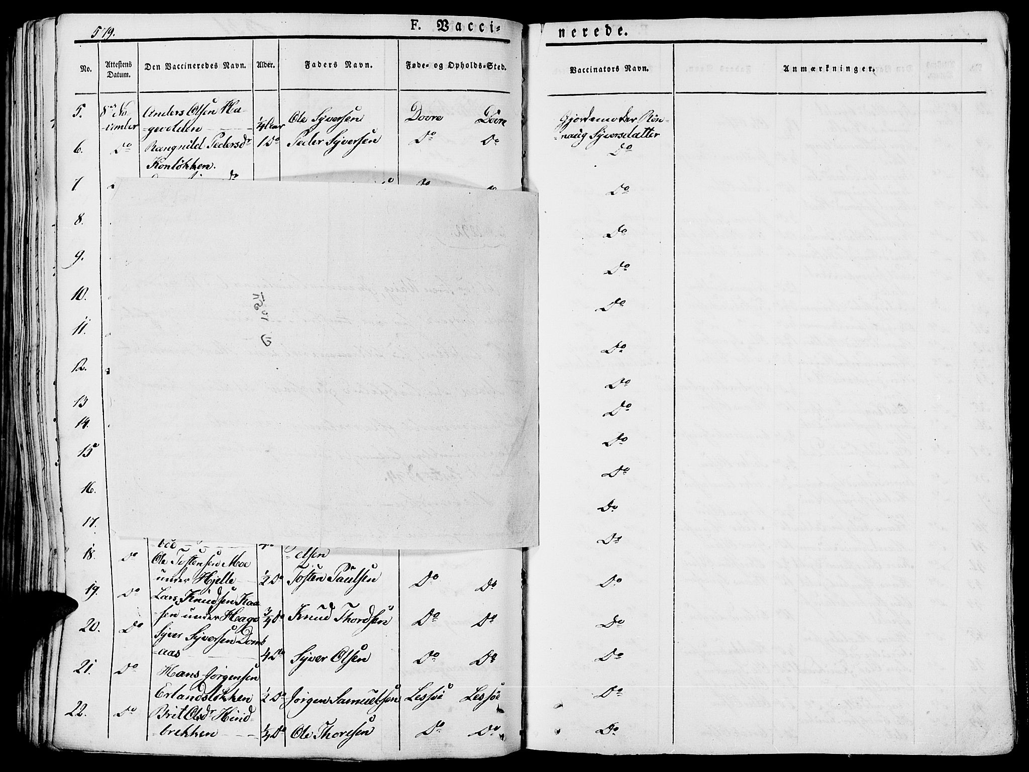 Lesja prestekontor, SAH/PREST-068/H/Ha/Haa/L0005: Parish register (official) no. 5, 1830-1842, p. 579