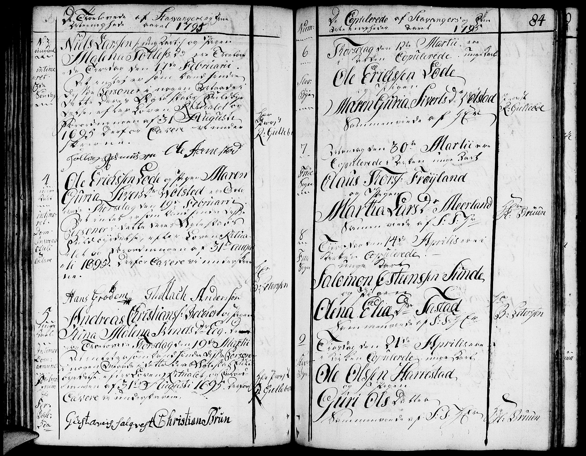 Domkirken sokneprestkontor, AV/SAST-A-101812/001/30/30BA/L0006: Parish register (official) no. A 6, 1783-1815, p. 84