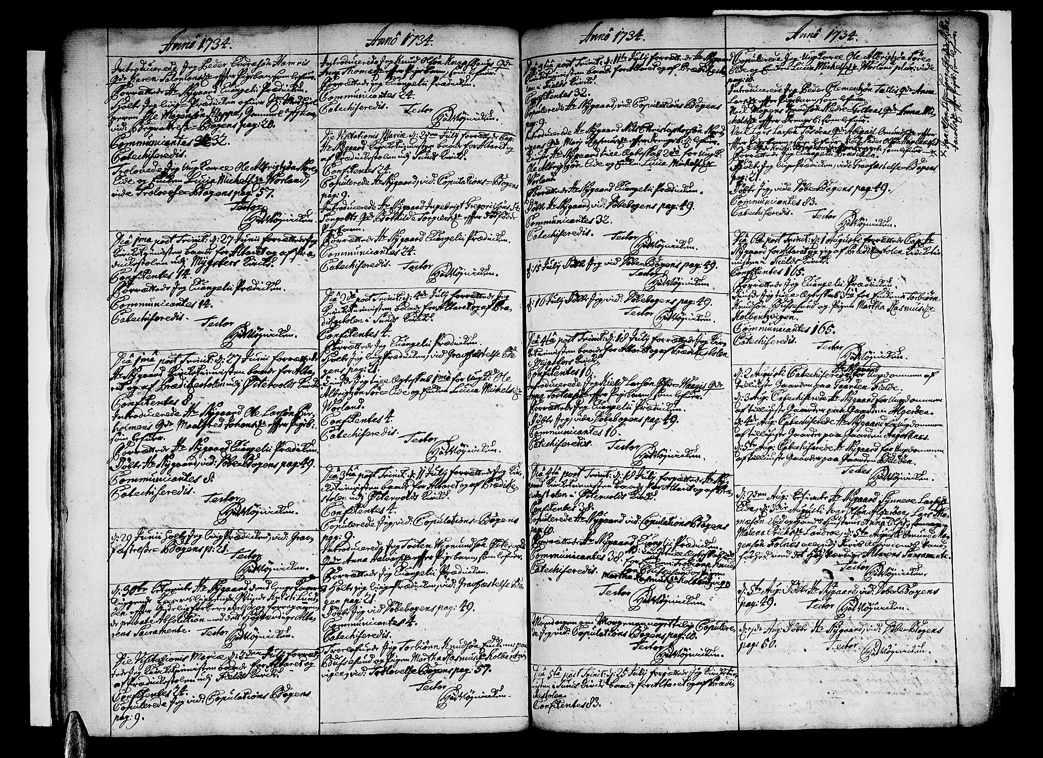 Sund sokneprestembete, AV/SAB-A-99930: Parish register (official) no. A 1, 1729-1740