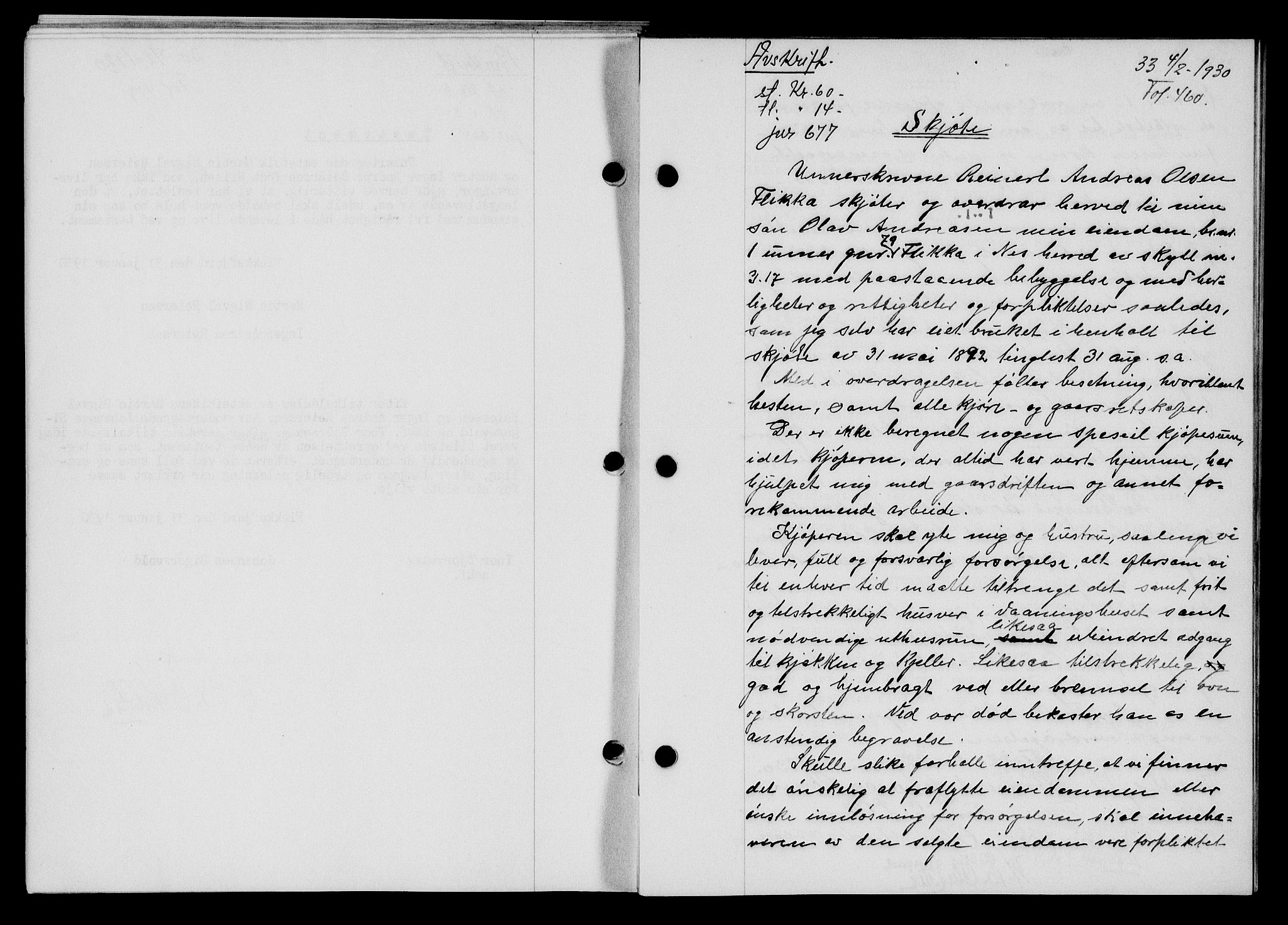 Flekkefjord sorenskriveri, SAK/1221-0001/G/Gb/Gba/L0045: Mortgage book no. 43, 1929-1930, Deed date: 04.02.1930