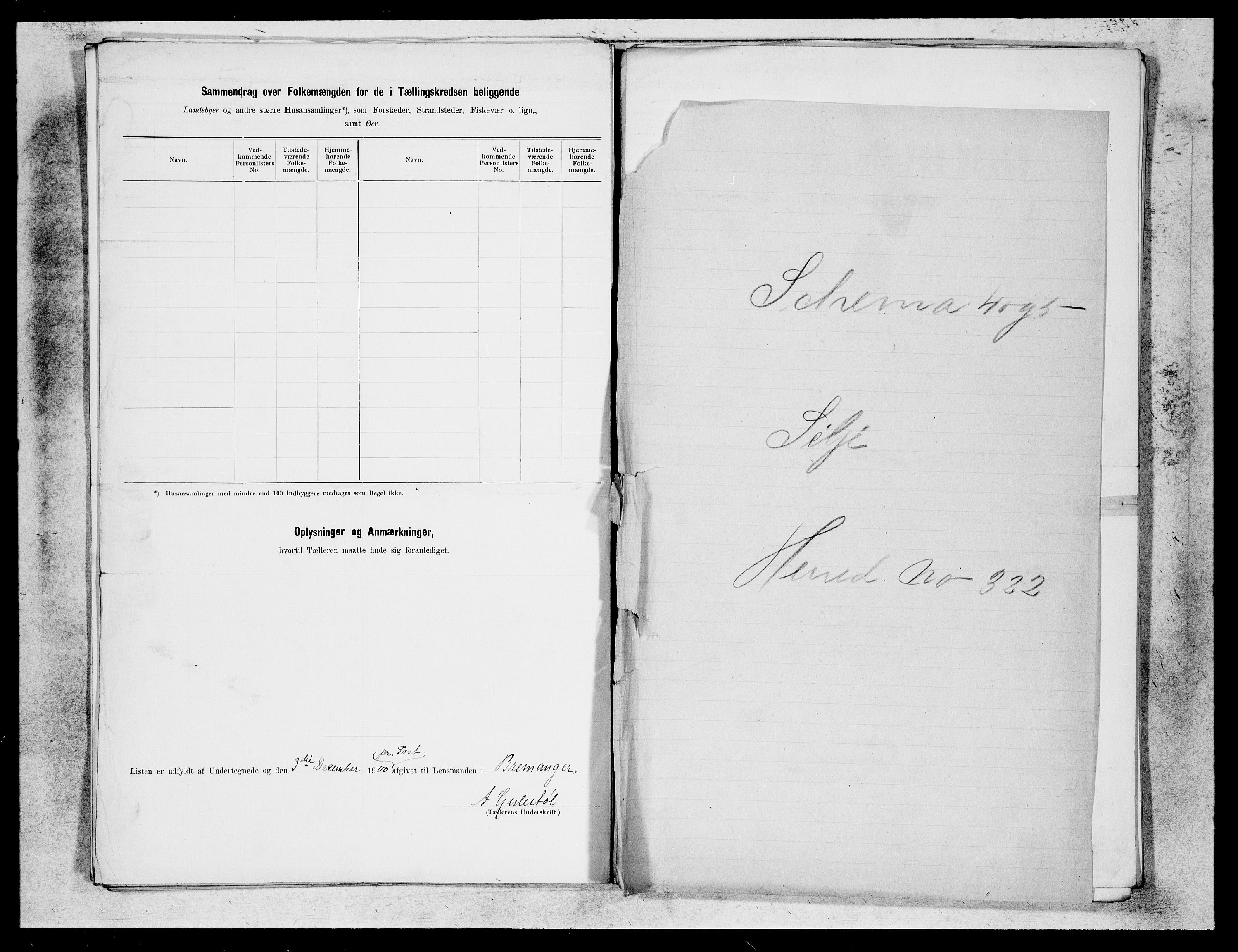 SAB, 1900 census for Bremanger, 1900, p. 25