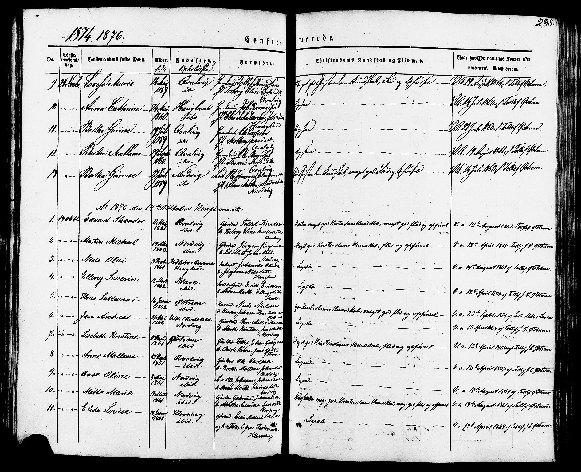 Torvastad sokneprestkontor, AV/SAST-A -101857/H/Ha/Haa/L0007: Parish register (official) no. A 7, 1838-1882, p. 238