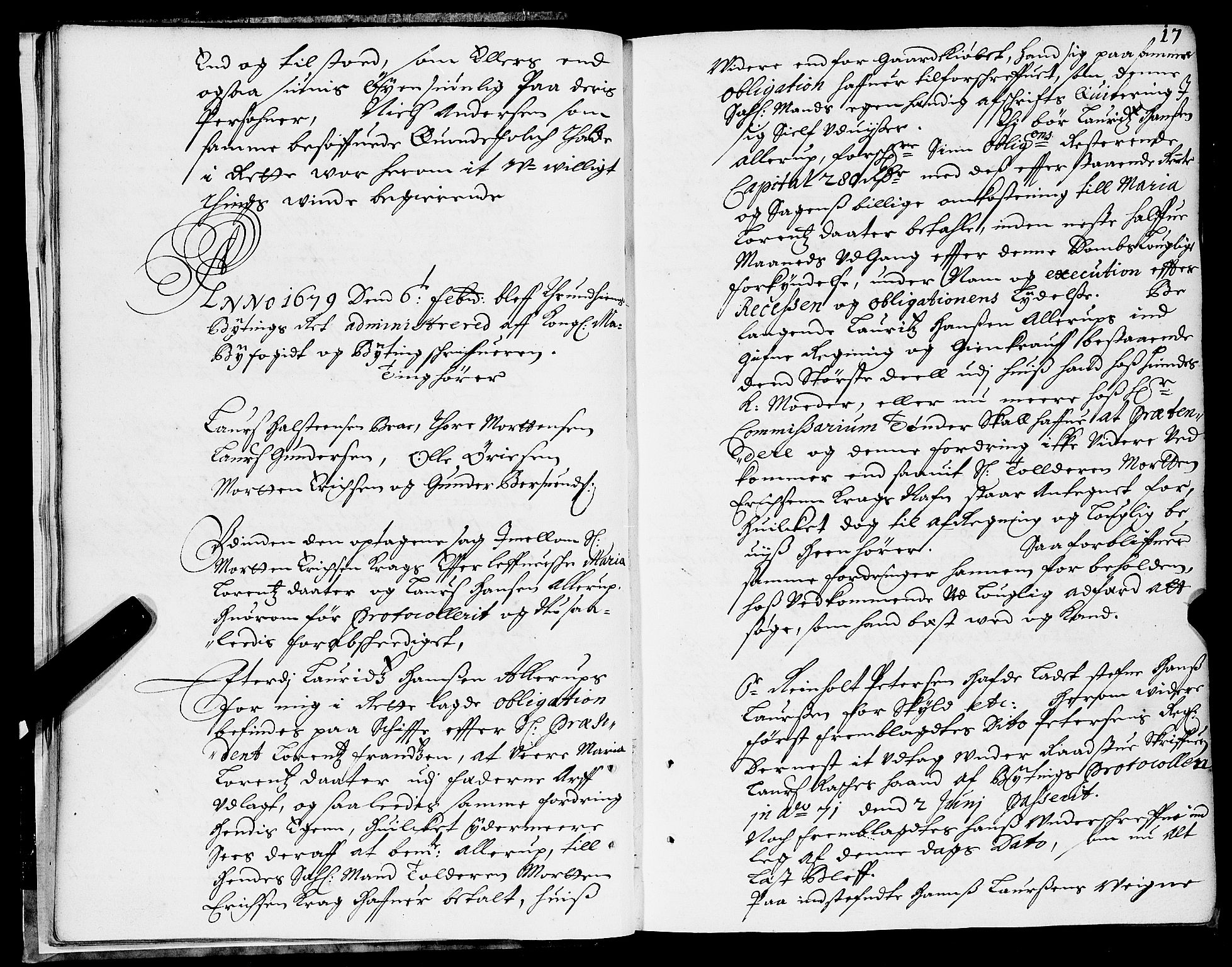 Trondheim byfogd, AV/SAT-A-0003/1/1/1A/L0006: Bytingsprotokoll - 9/1-18/12., 1679, p. 16b-17a