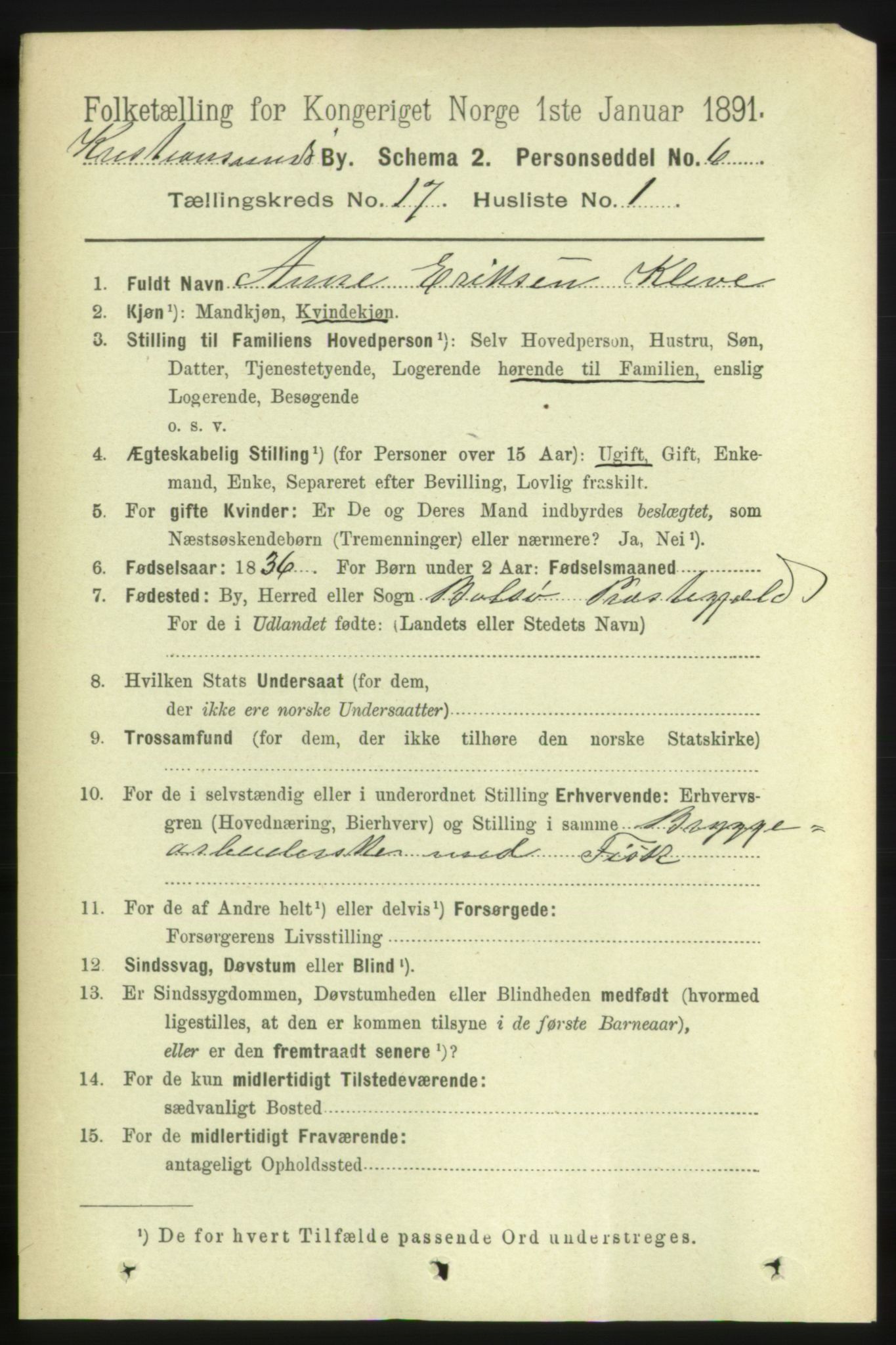 RA, 1891 census for 1503 Kristiansund, 1891, p. 11655