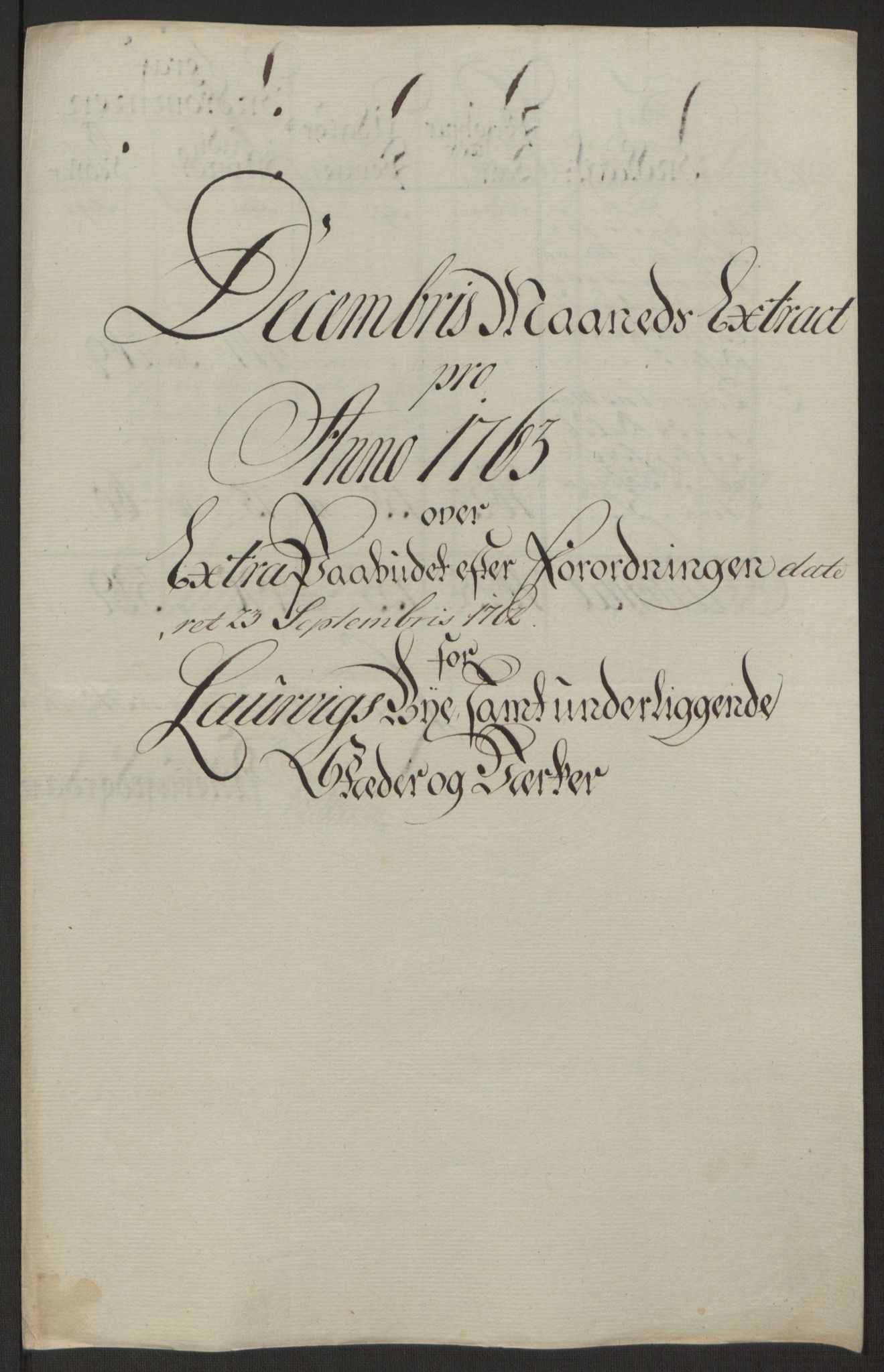 Rentekammeret inntil 1814, Reviderte regnskaper, Byregnskaper, AV/RA-EA-4066/R/Ri/L0183/0001: [I4] Kontribusjonsregnskap / Ekstraskatt, 1762-1768, p. 161