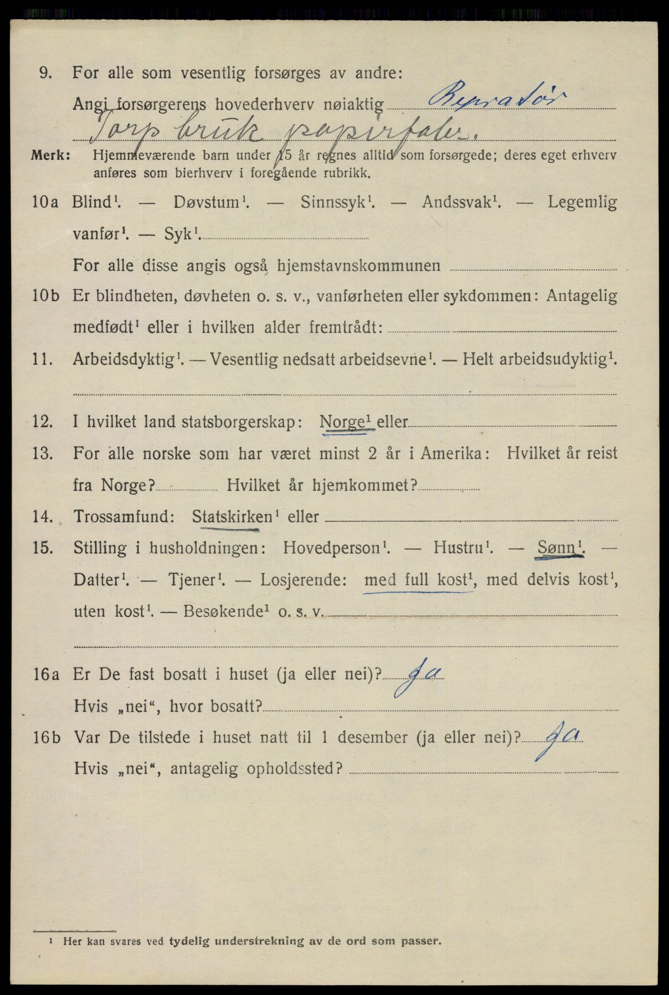 SAO, 1920 census for Fredrikstad, 1920, p. 15500