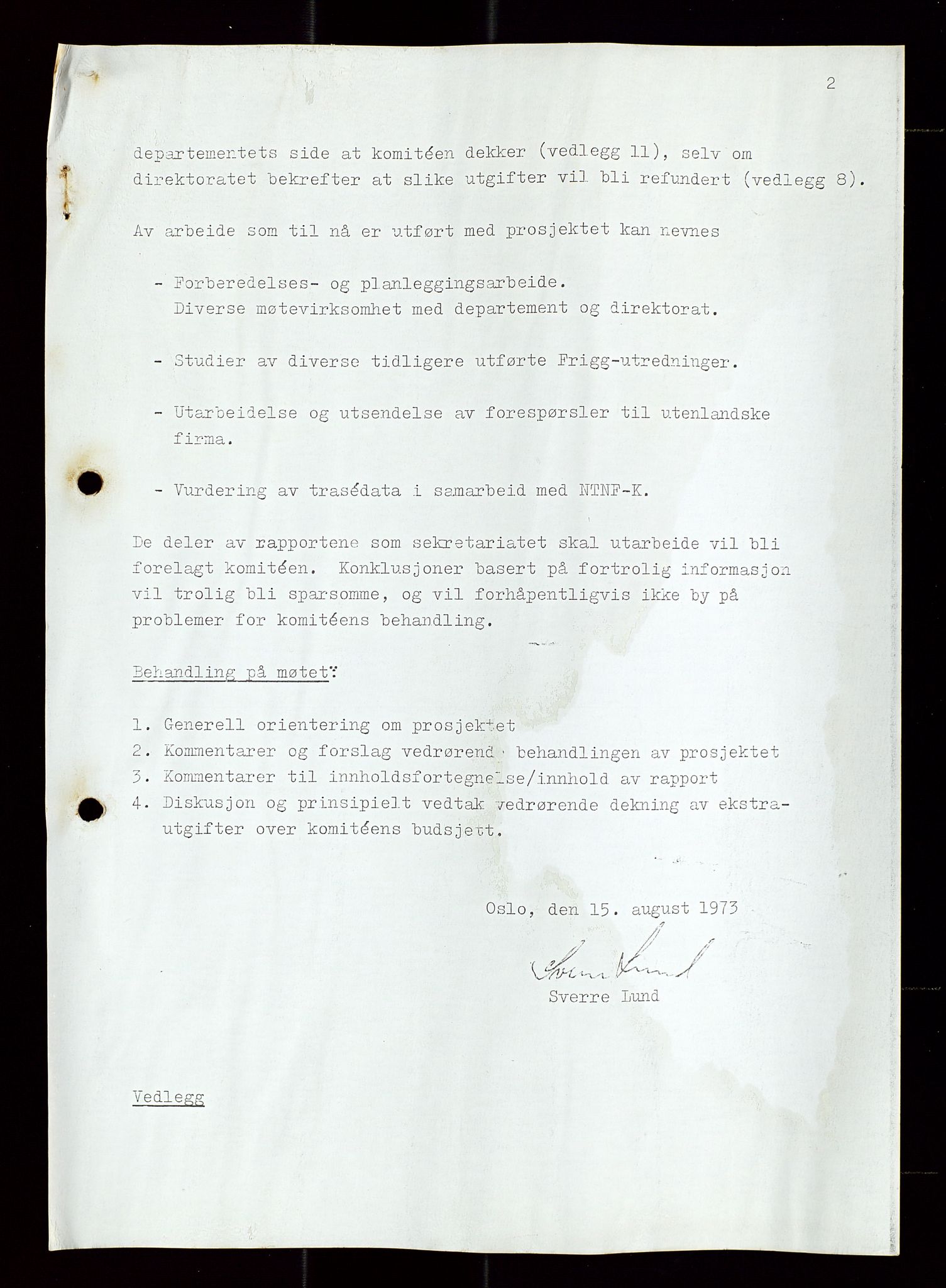 Industridepartementet, Oljekontoret, AV/SAST-A-101348/Di/L0004: DWP, møter, komite`møter, 761 forskning/teknologi, 1972-1975, p. 11