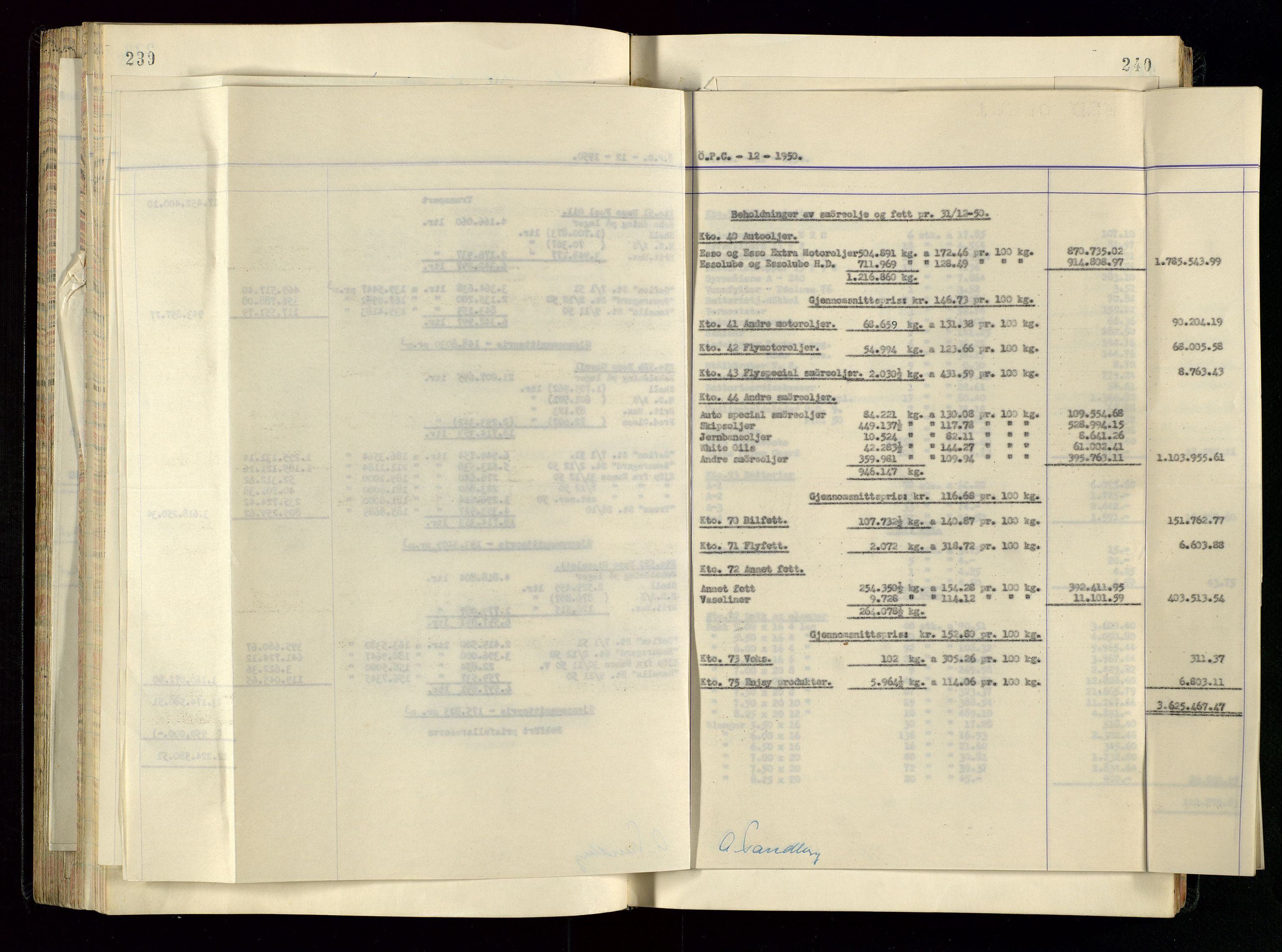 PA 1534 - Østlandske Petroleumscompagni A/S, AV/SAST-A-101954/A/Aa/L0005/0001: Direksjonsprotokoller / Den Administrerende Direksjon alle selskaper (referatprotokoll), 1943-1958