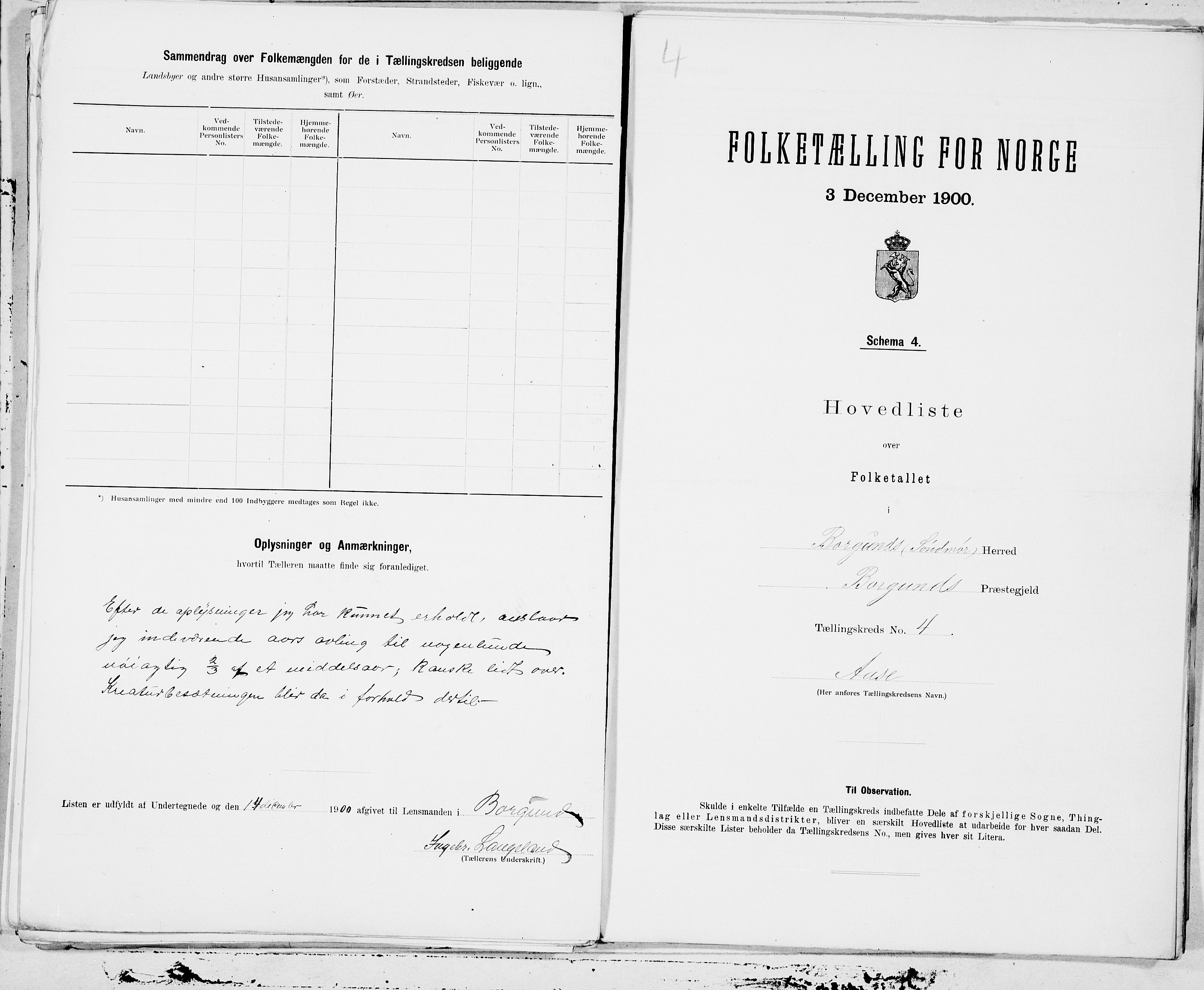 SAT, 1900 census for Borgund, 1900, p. 8