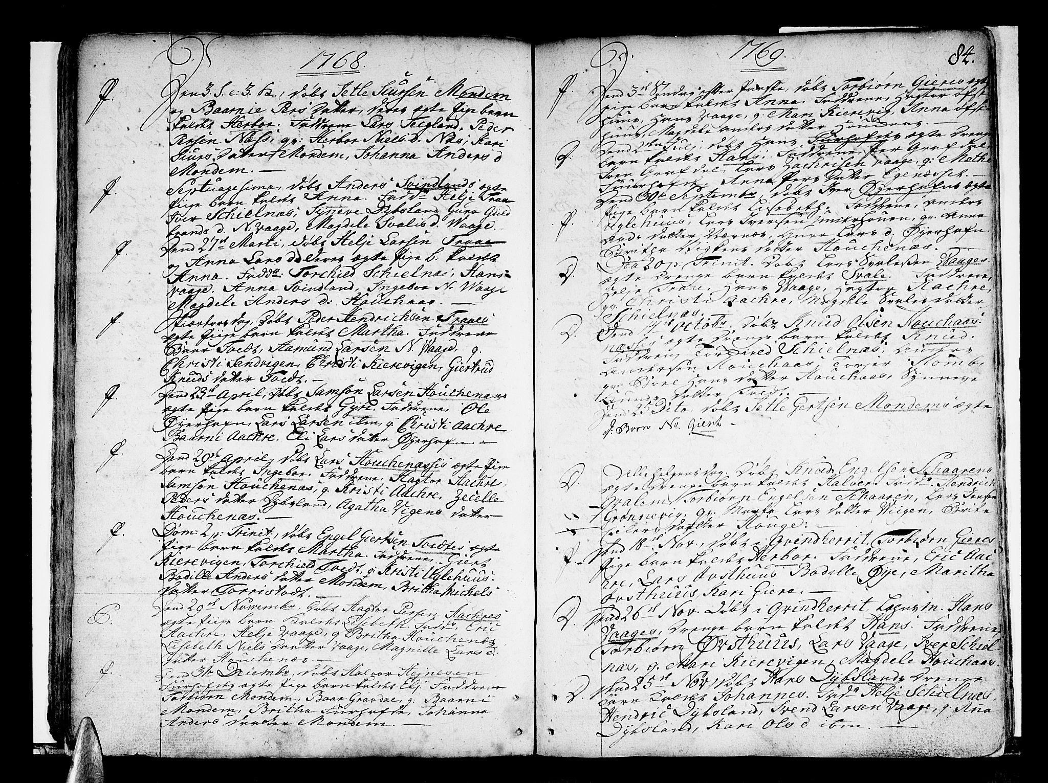 Strandebarm sokneprestembete, SAB/A-78401/H/Haa: Parish register (official) no. A 3 /3, 1751-1787, p. 84