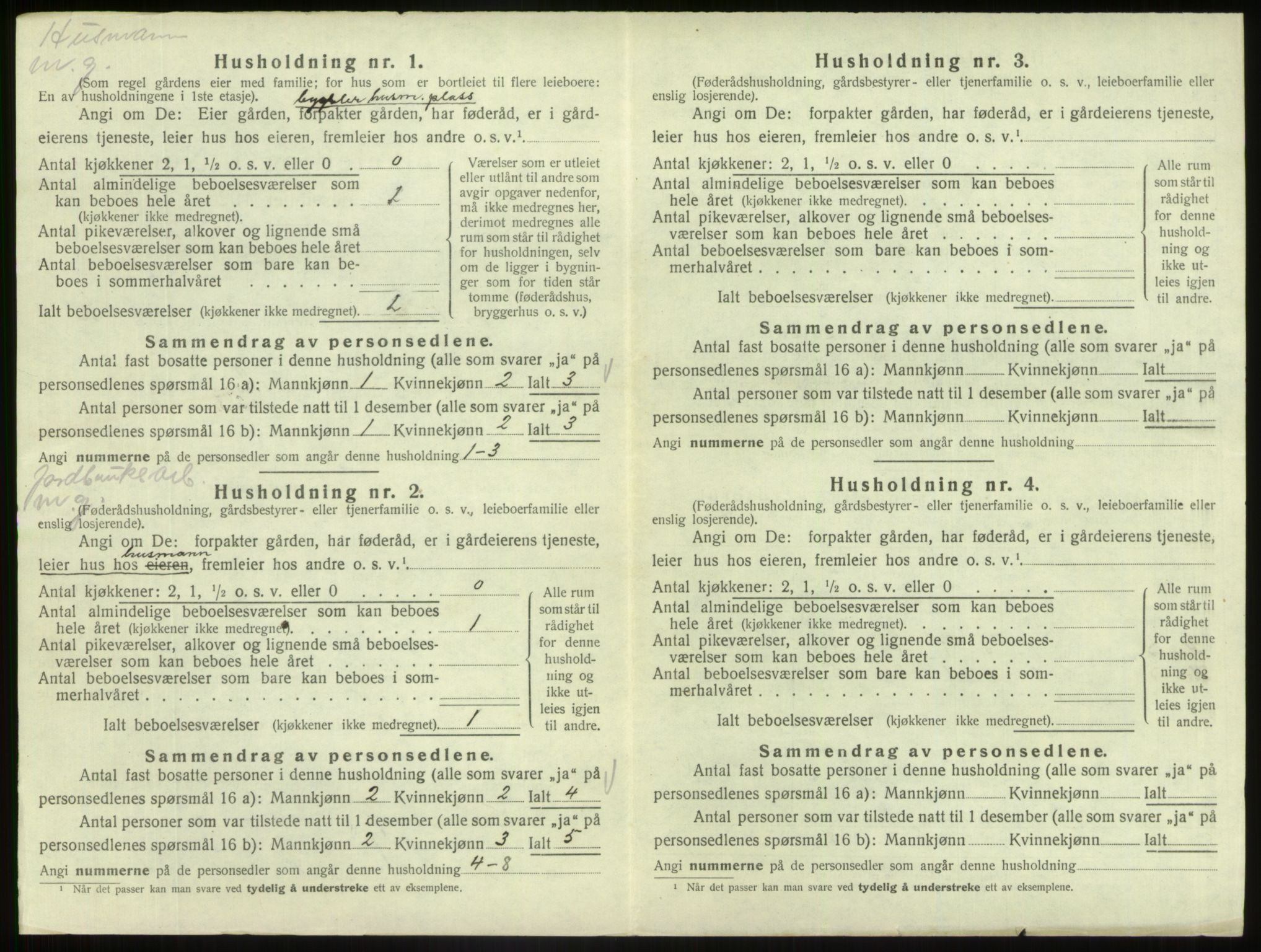 SAB, 1920 census for Fjaler, 1920, p. 1314