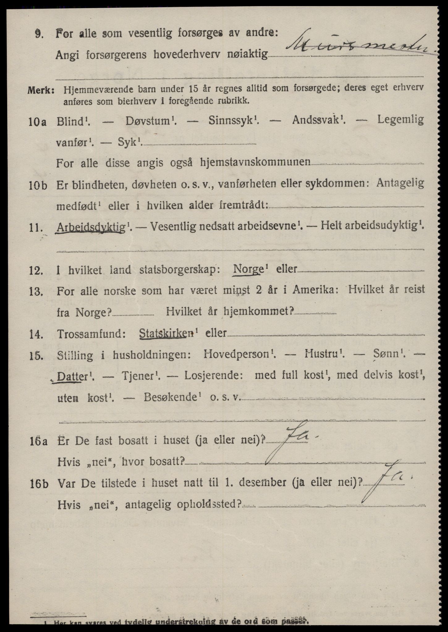 SAT, 1920 census for Tustna, 1920, p. 2370