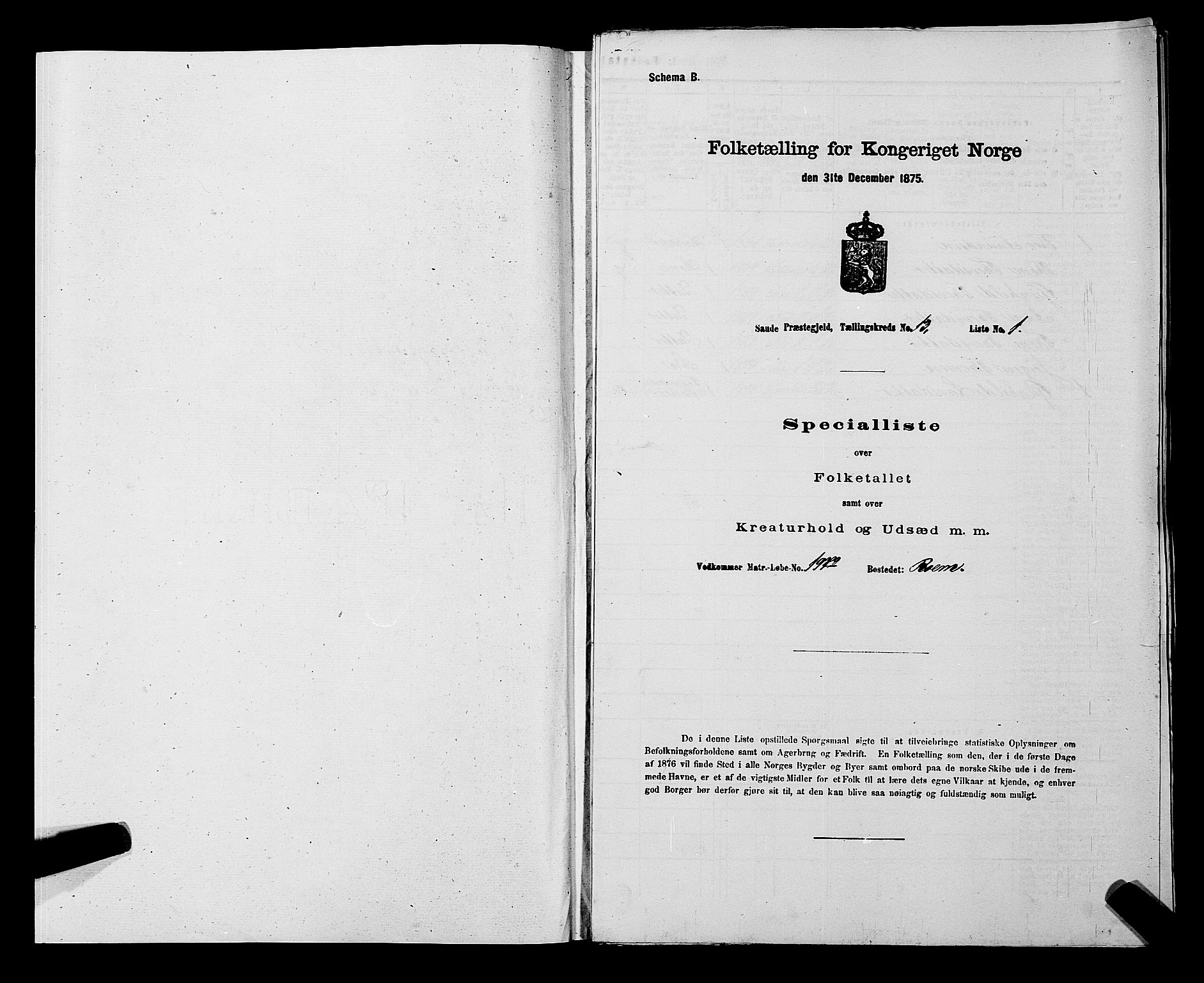 SAKO, 1875 census for 0822P Sauherad, 1875, p. 1493