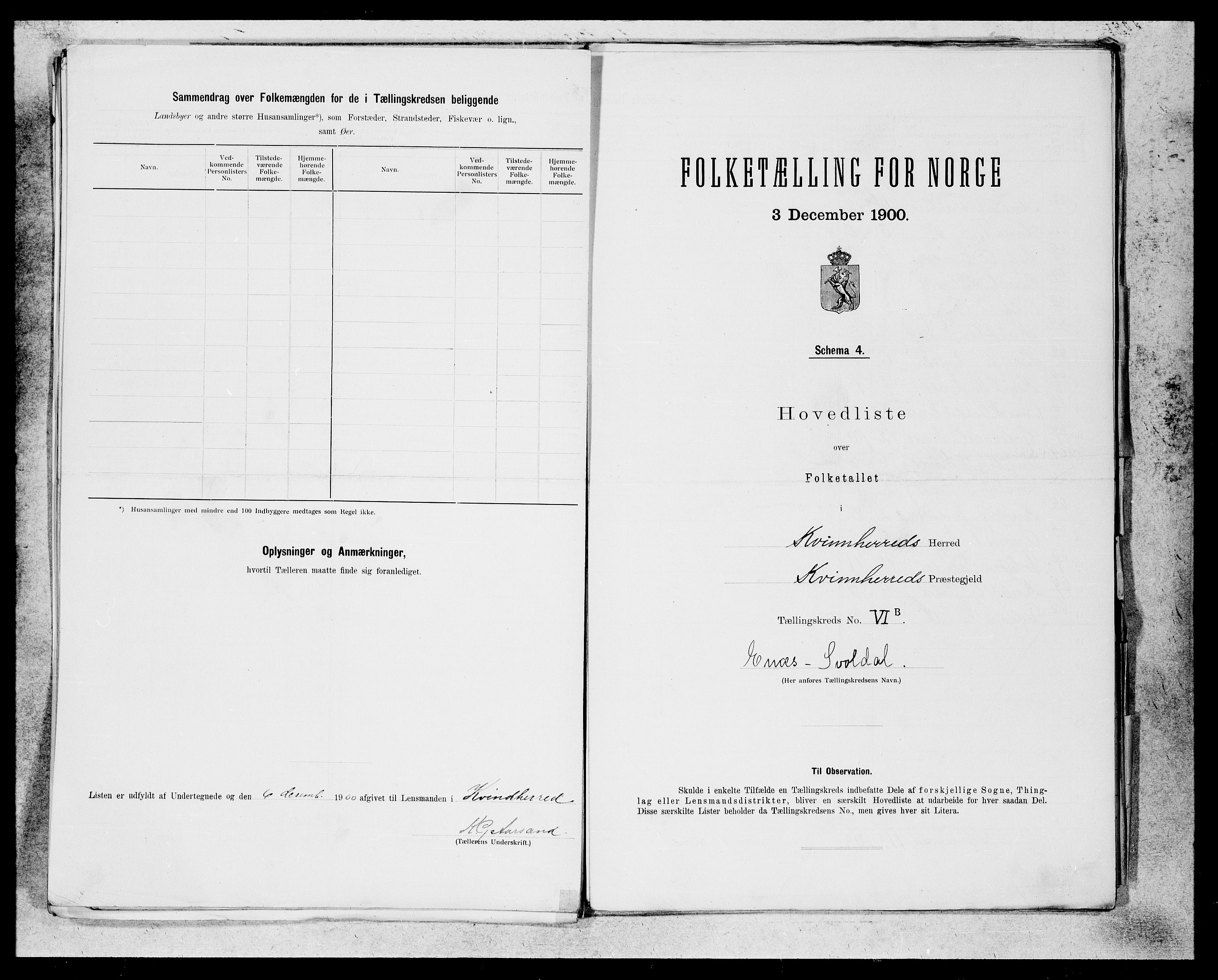 SAB, 1900 census for Kvinnherad, 1900, p. 19