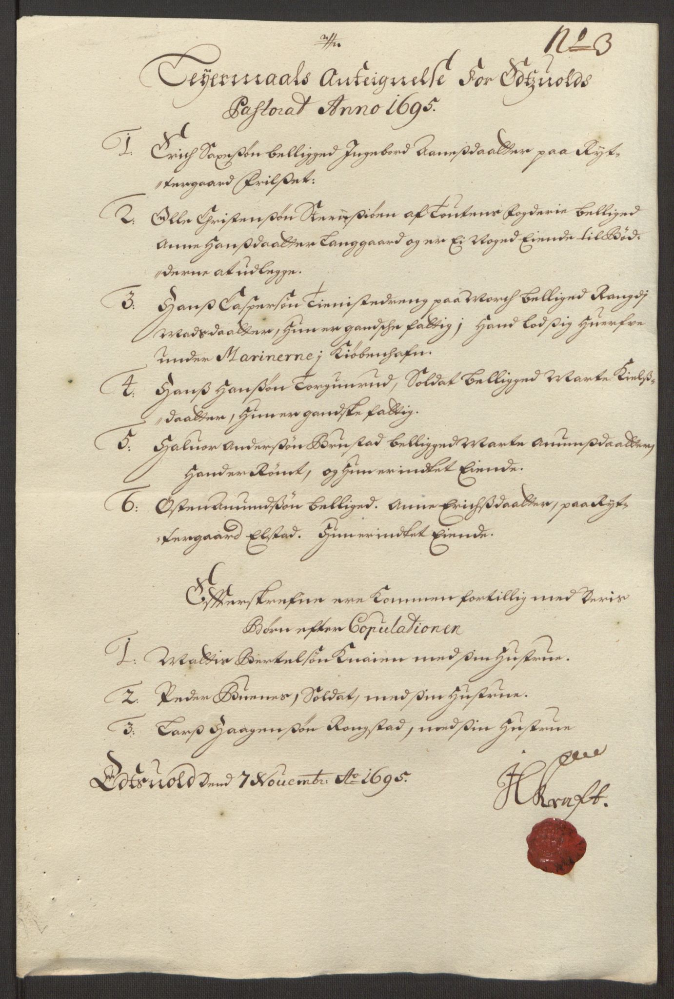 Rentekammeret inntil 1814, Reviderte regnskaper, Fogderegnskap, AV/RA-EA-4092/R12/L0707: Fogderegnskap Øvre Romerike, 1695, p. 70