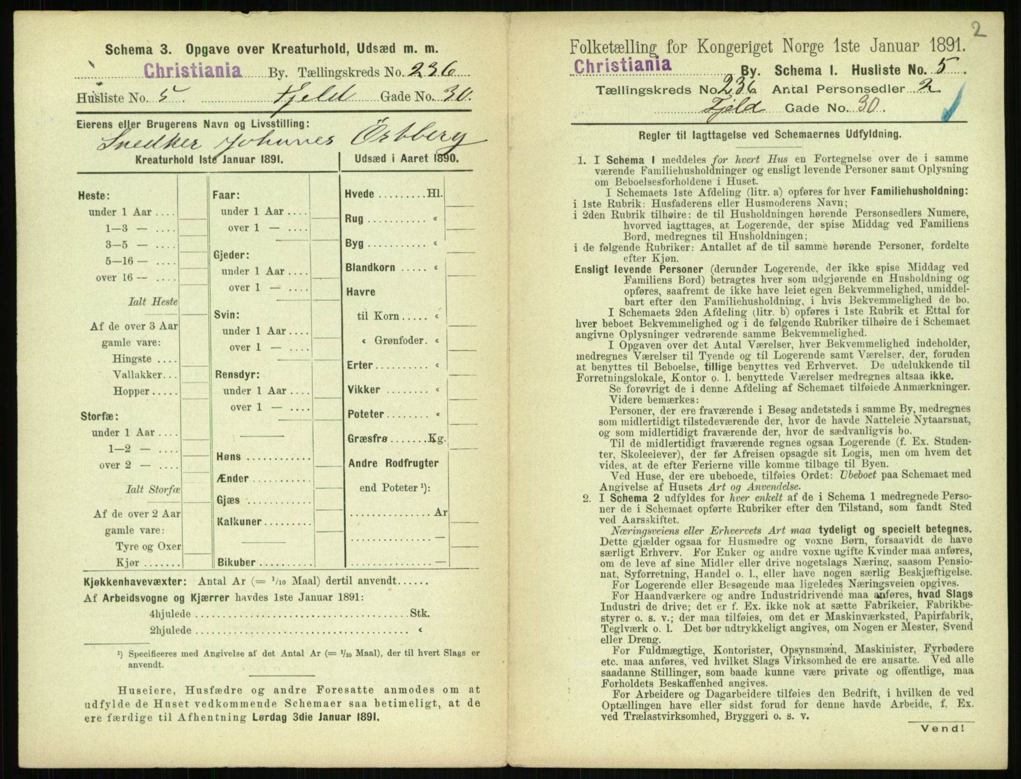 RA, 1891 census for 0301 Kristiania, 1891, p. 143998