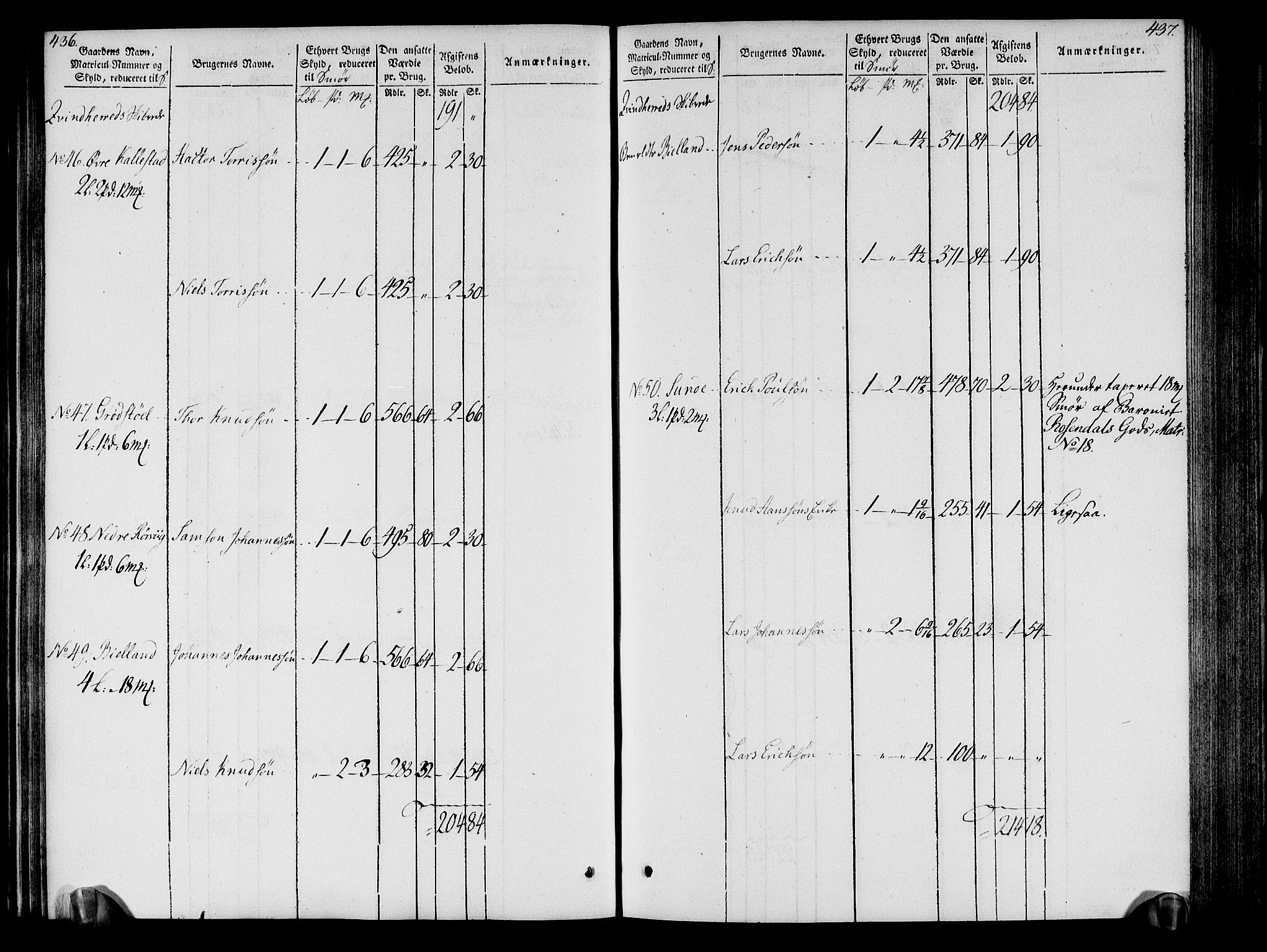 Rentekammeret inntil 1814, Realistisk ordnet avdeling, AV/RA-EA-4070/N/Ne/Nea/L0109: Sunnhordland og Hardanger fogderi. Oppebørselsregister, 1803-1804, p. 222