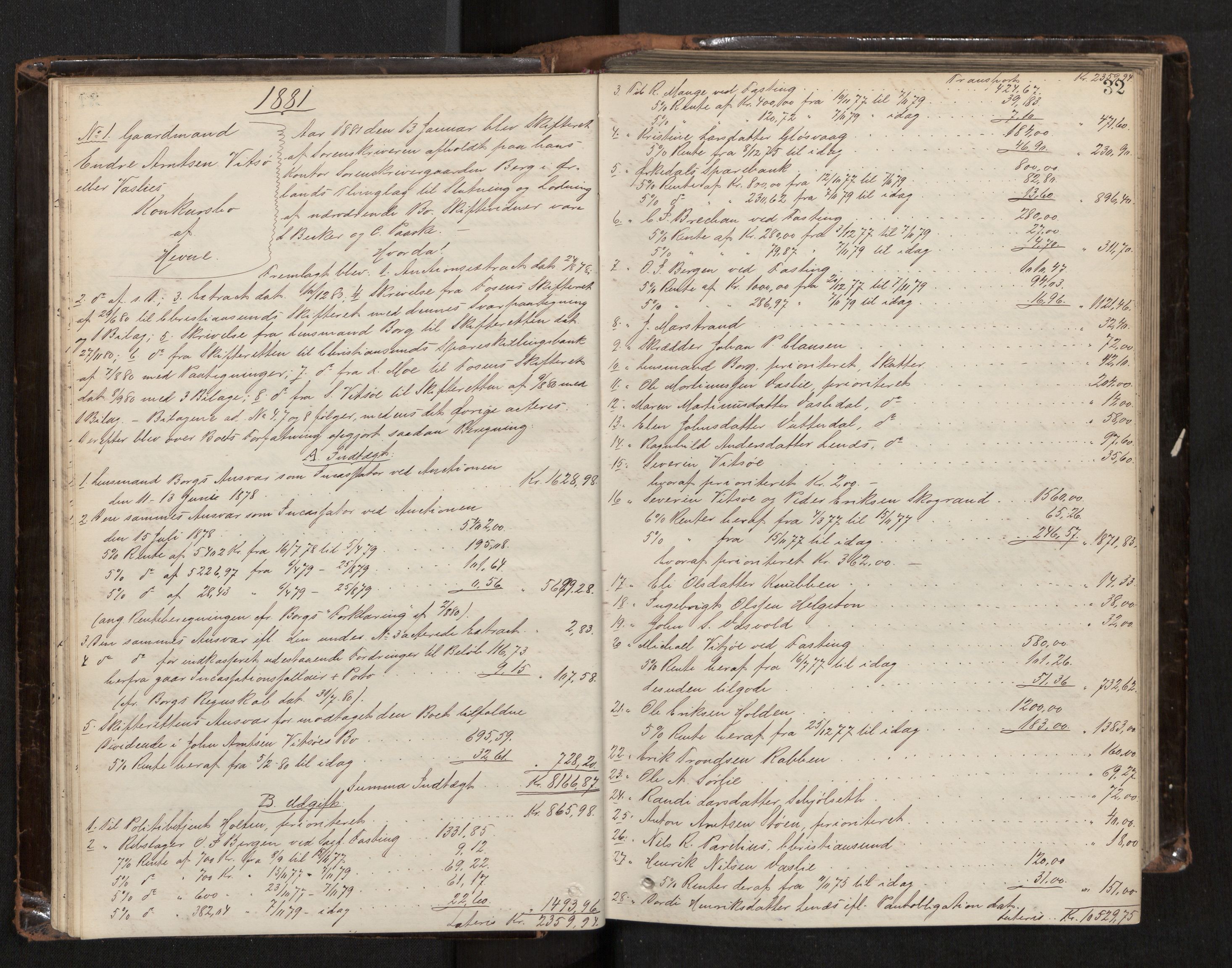 Fosen sorenskriveri, AV/SAT-A-1107/1/3/3A/L0027: Skifteutlodningsprotokoll nr. 6, 1880-1887, p. 32