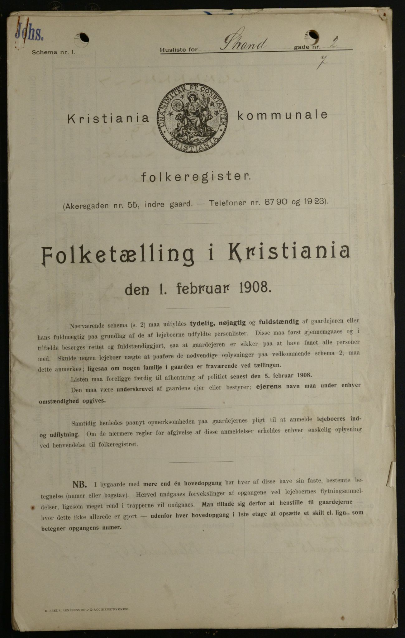 OBA, Municipal Census 1908 for Kristiania, 1908, p. 93221