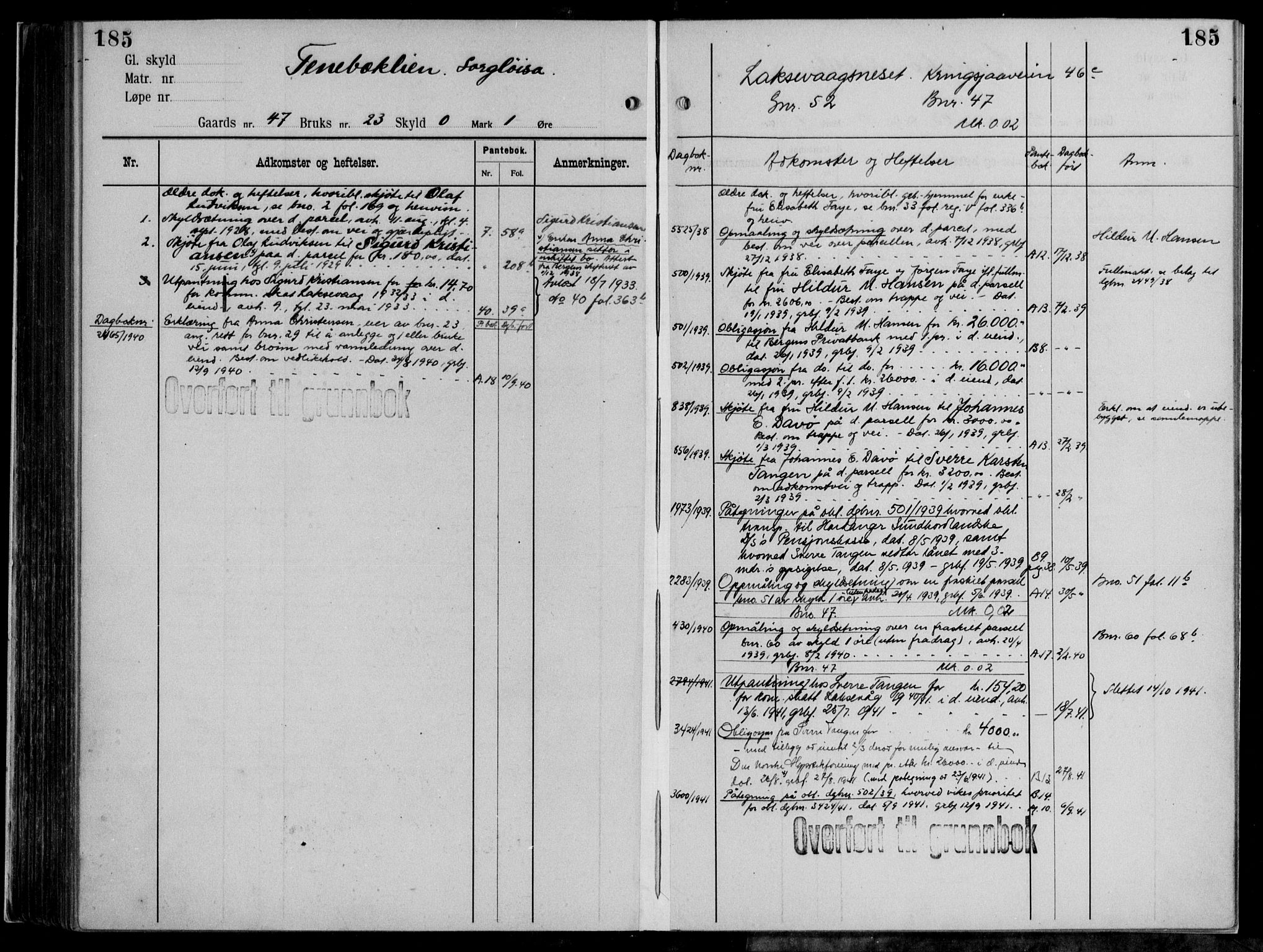 Midhordland sorenskriveri, AV/SAB-A-3001/1/G/Ga/Gab/L0111: Mortgage register no. II.A.b.111, p. 185