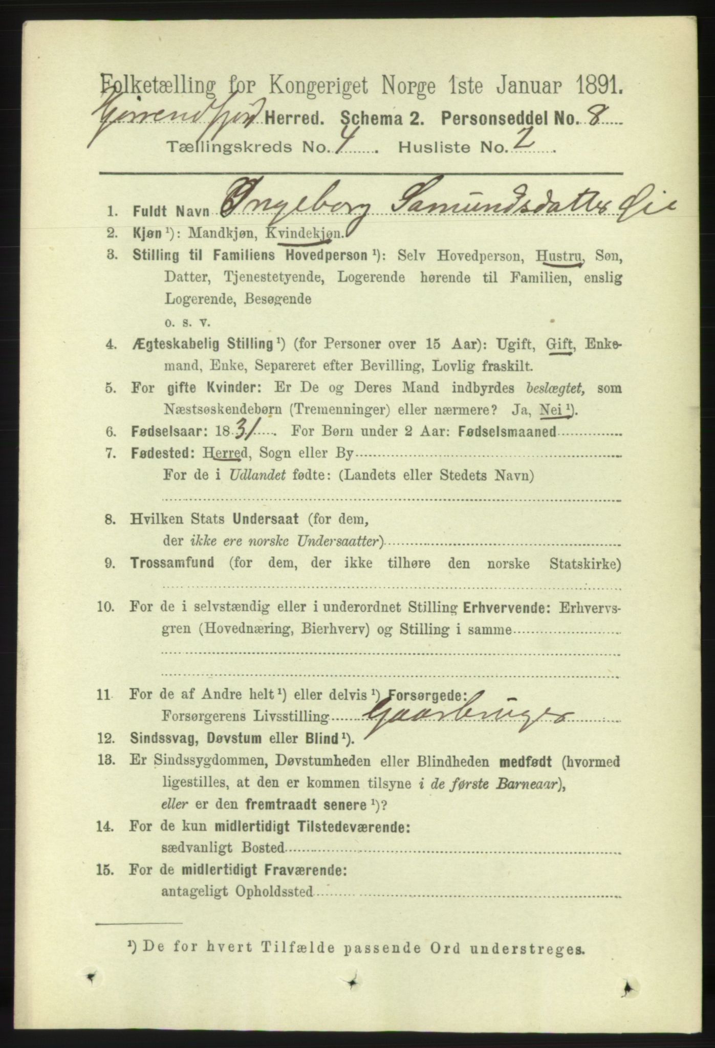 RA, 1891 census for 1522 Hjørundfjord, 1891, p. 684