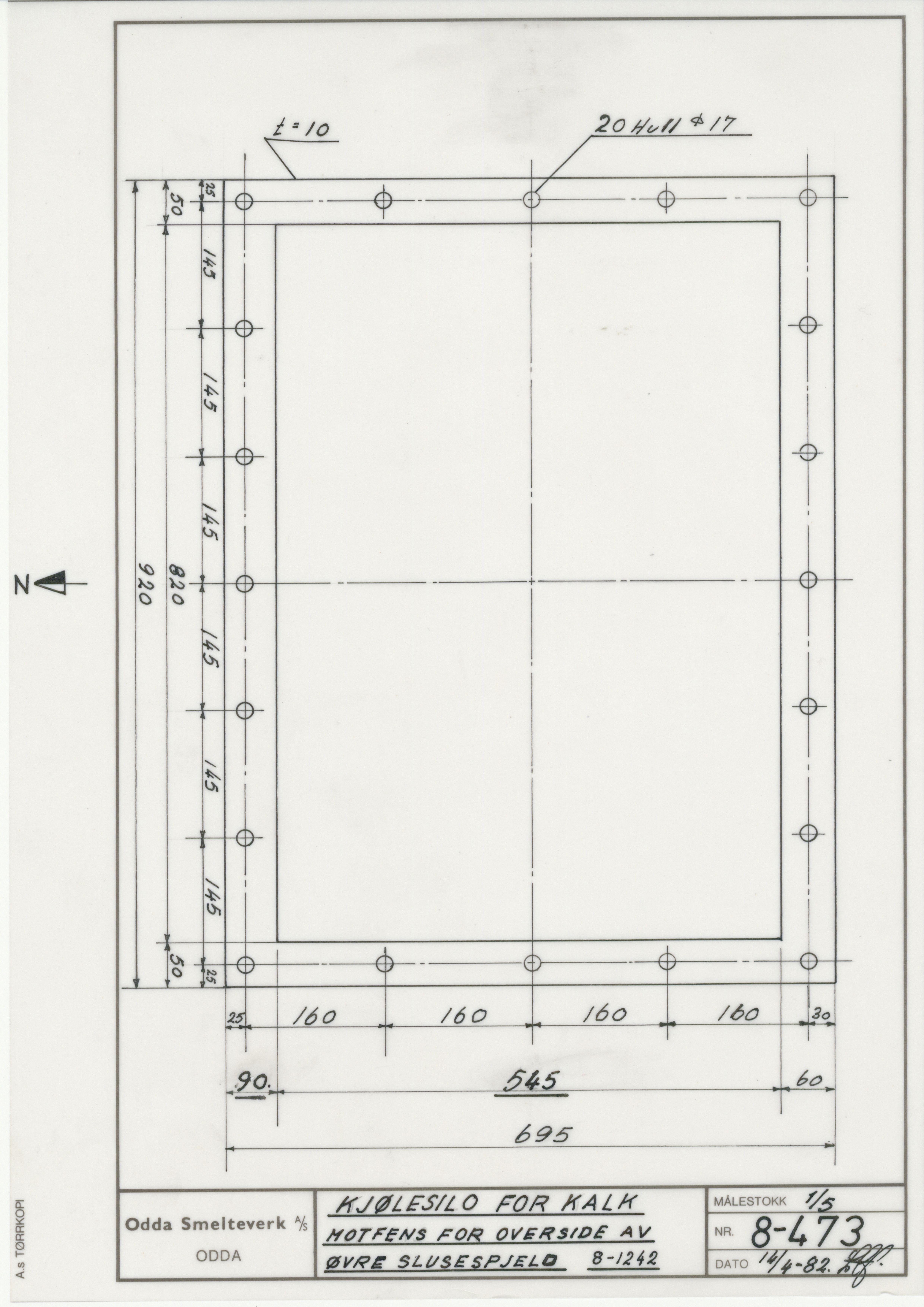 Odda smelteverk AS, KRAM/A-0157.1/T/Td/L0008: Gruppe 8. Kalkovner, 1939-1999, p. 700